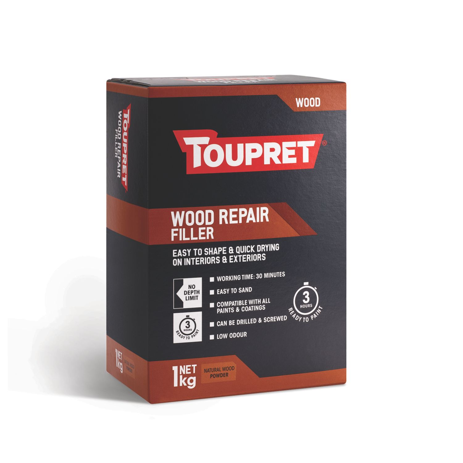 Toupret Wood Repair Filler Natural Wood 1kg (224HE)