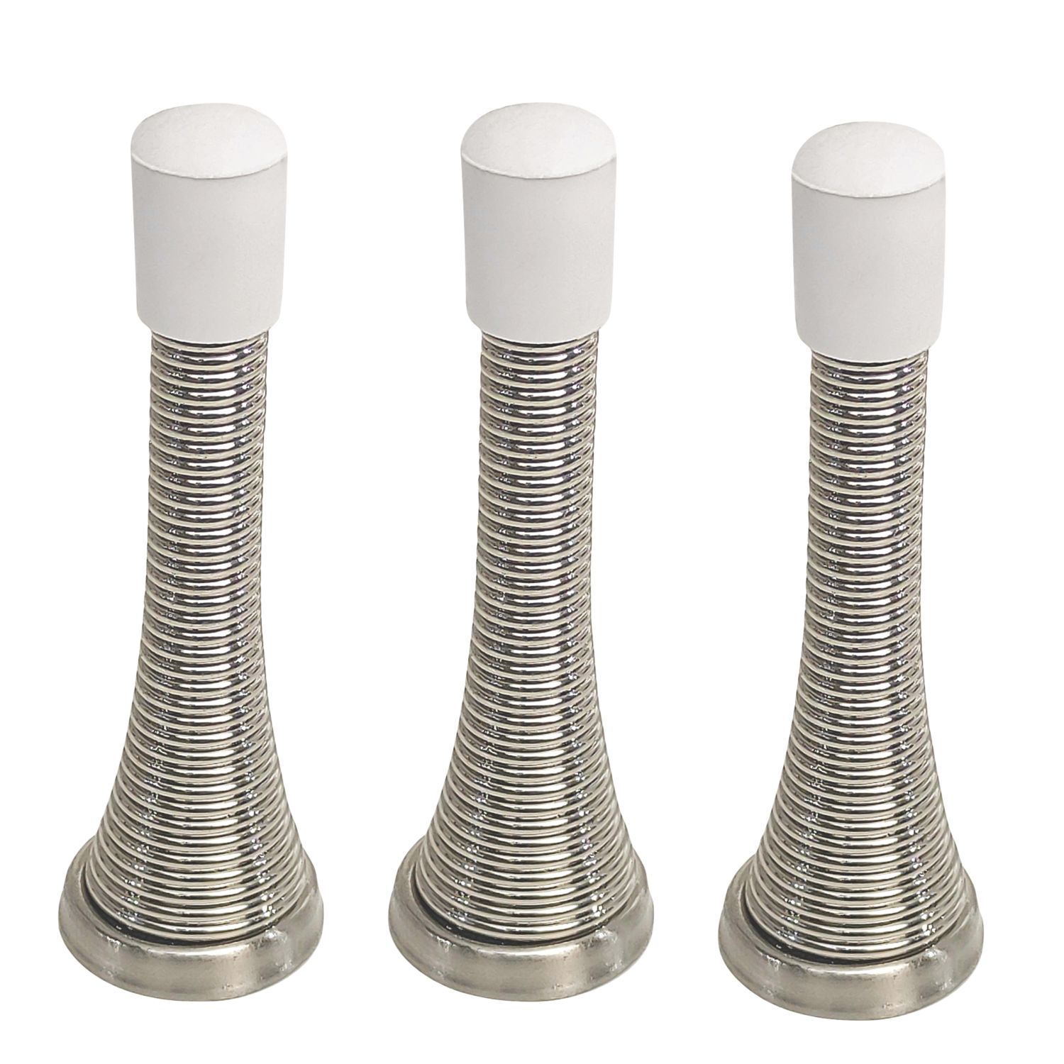 Smith & Locke Cylinder Door Stops 24 x 79mm Satin Nickel 3 Pack (224PX)