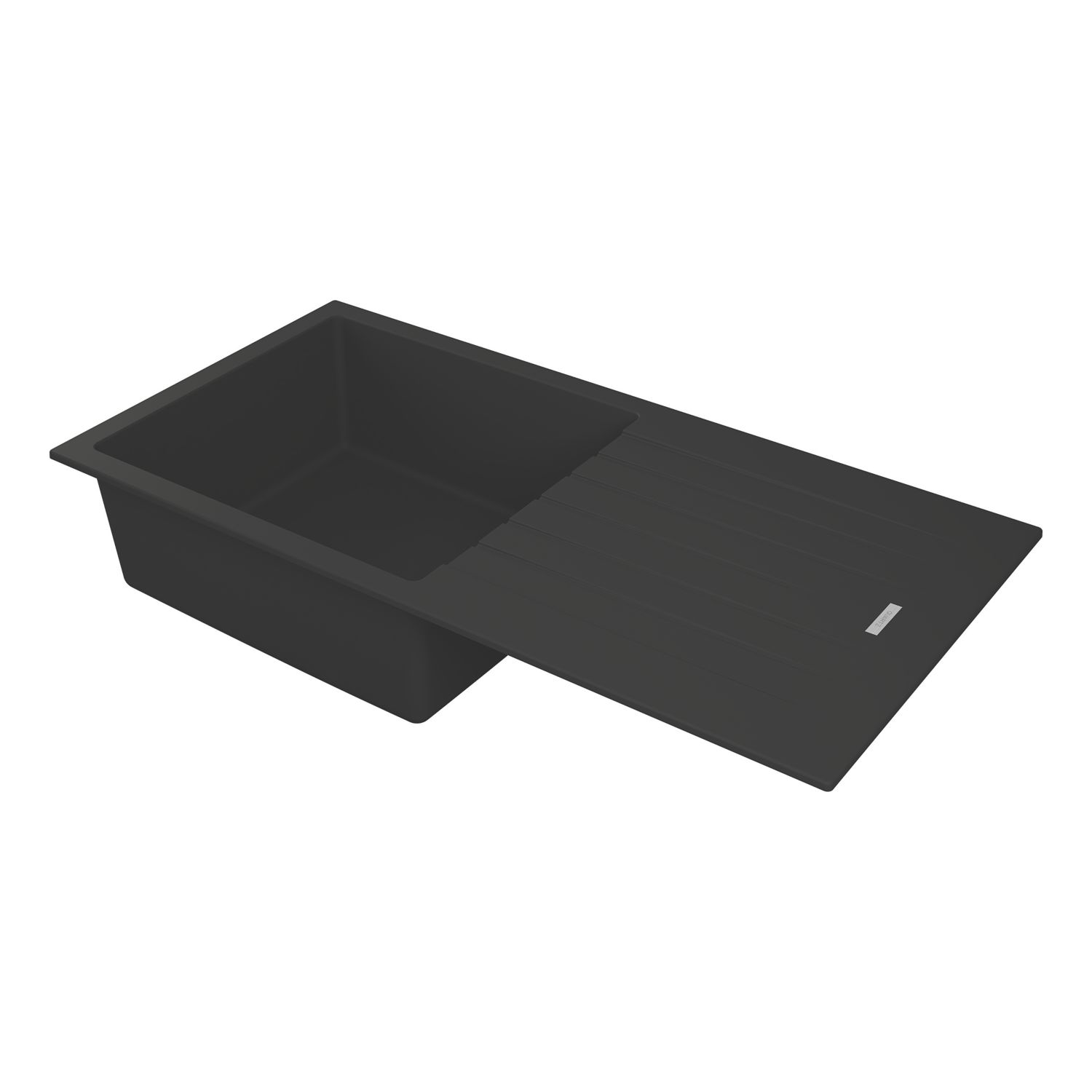 Carysil TD100L-MB 1 Bowl Granite Composite Kitchen Sink Midnight Black Reversible 1000mm x 500mm (226RE)
