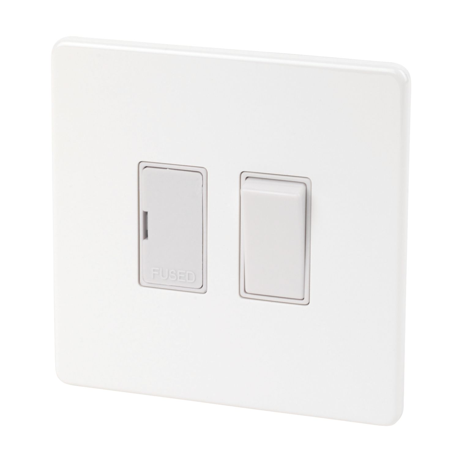 Varilight 13A Switched Fused Spur with Neon Ice White with White Inserts (22828)