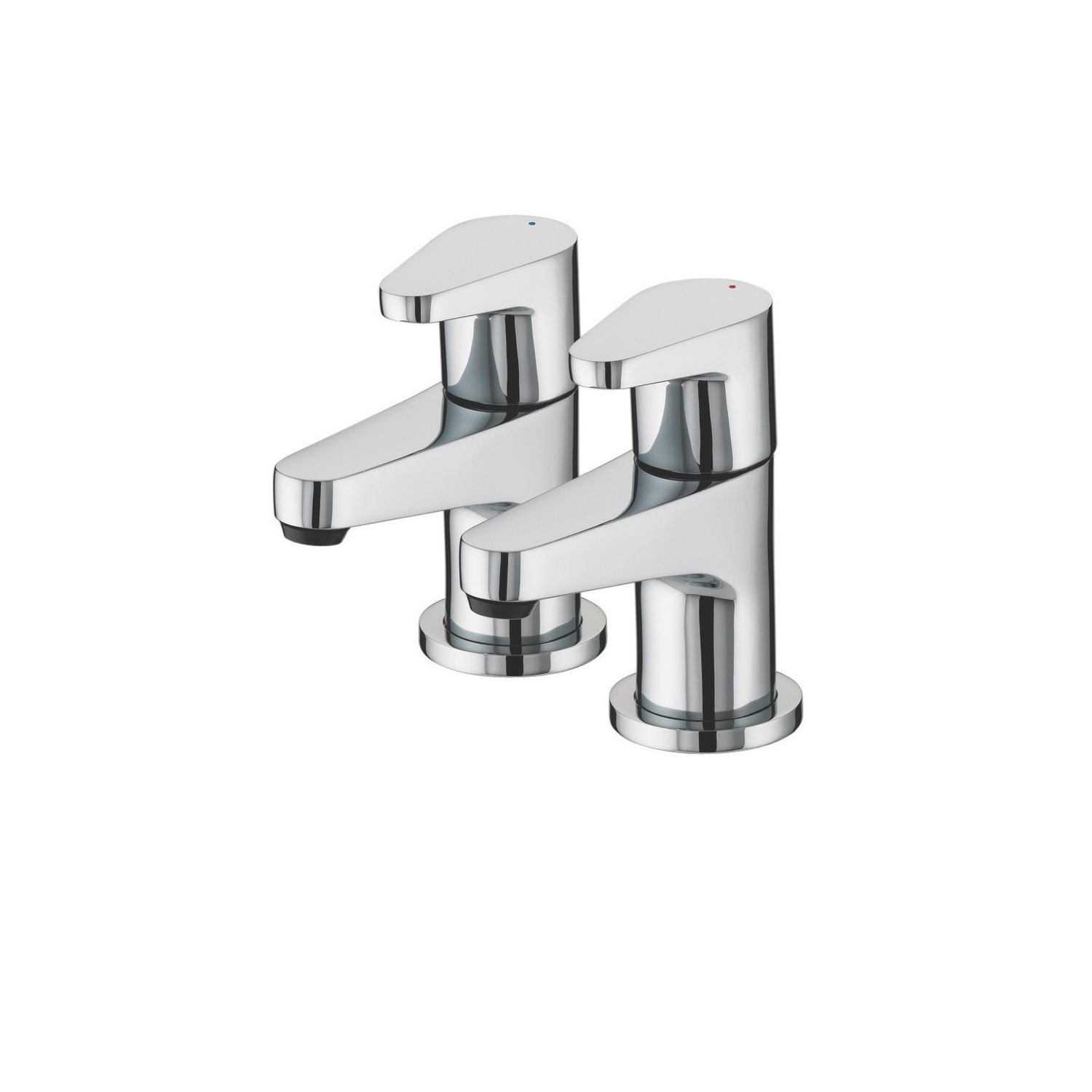 Bristan Quest Chrome 110mm Deck Mounted Lever 2 Tap Holes Bath Pillar Tap (22970)