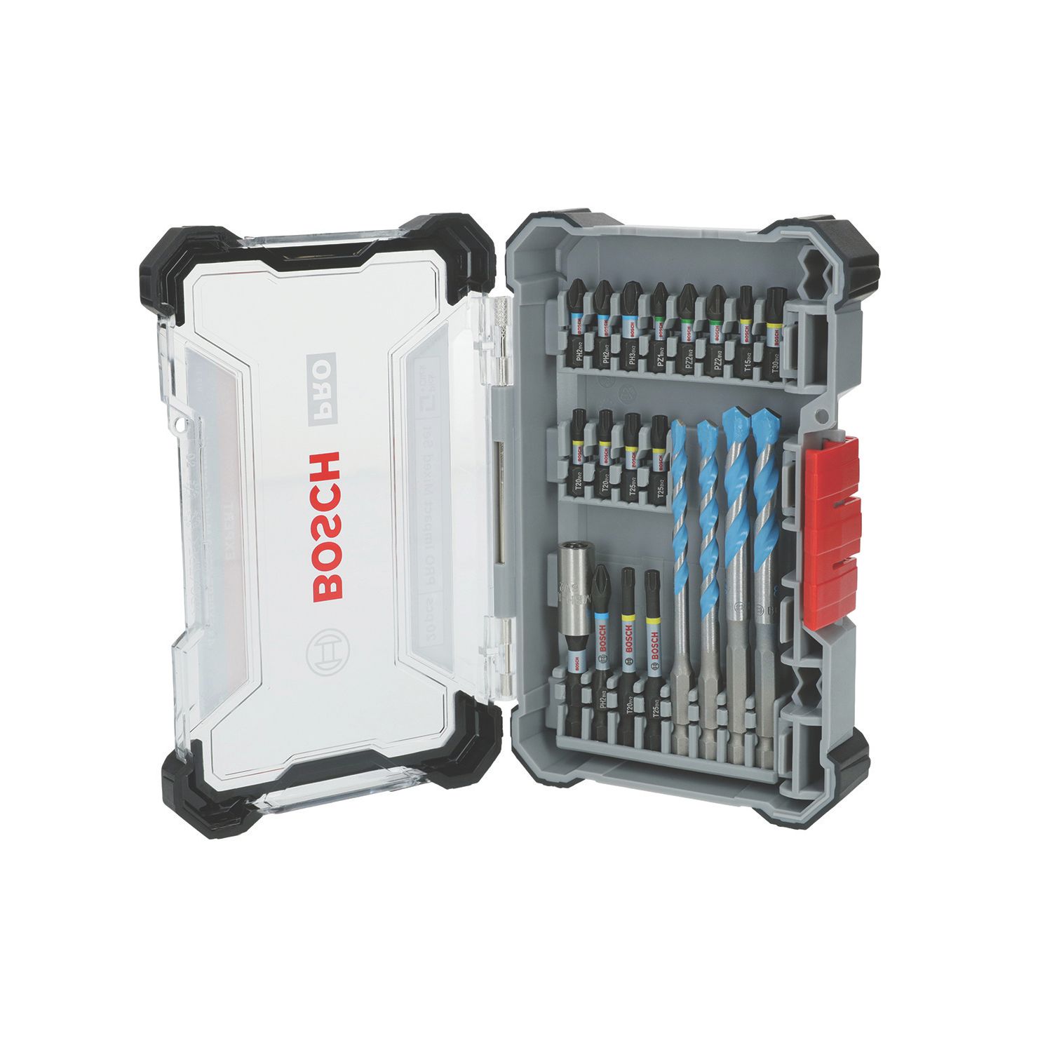 Bosch Pro Multi-Material Multi-Material Drill Bit & Impact Screwdriver Bit Set 20 Pieces (229EH)