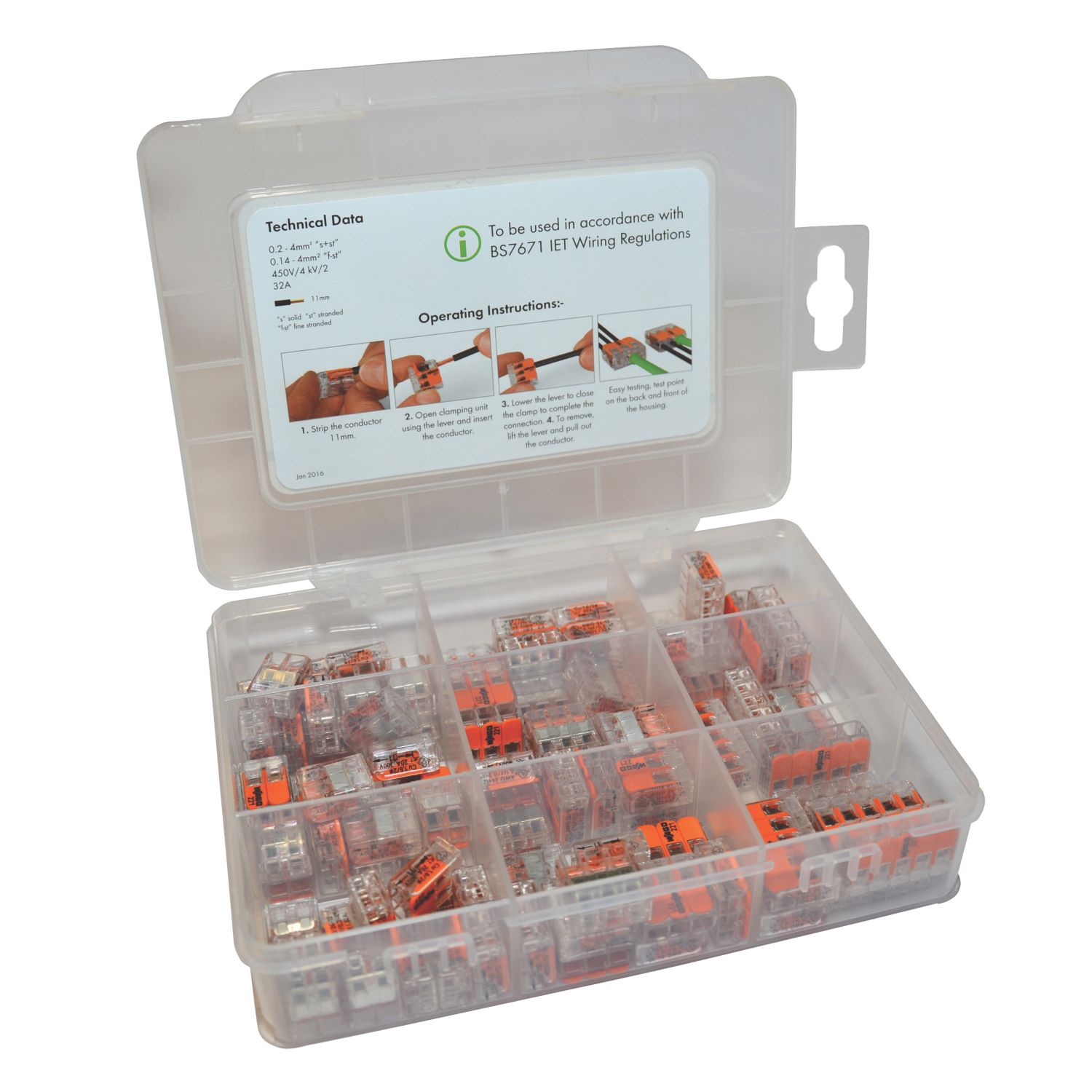 Wago 887-1046 Lever Connector Set 85 Pieces (2305R)