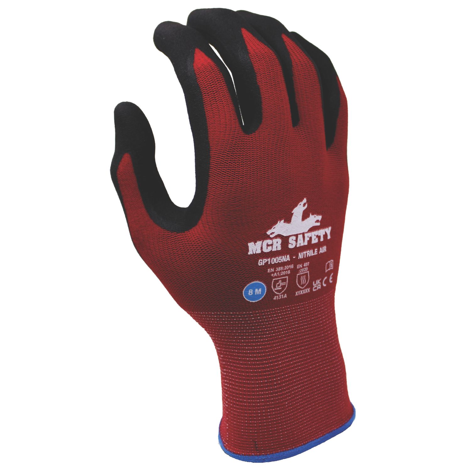MCR Safety GP1005NA General Handling Gloves Red/Black Medium 1 Pair (230YM)