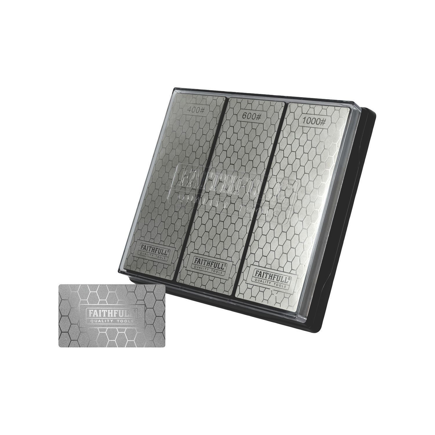 Faithfull Diamond Sharpening Stone Set 200mm (231HL)
