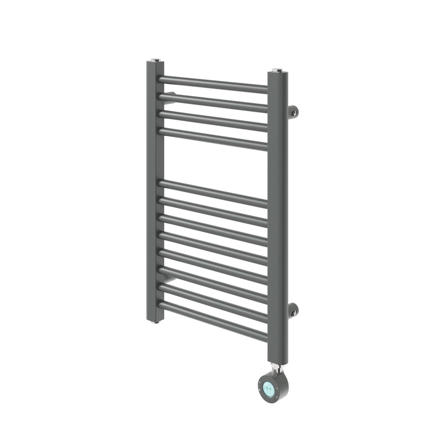 Flomasta 600mm x 400mm 512BTU Anthracite Flat Electric Towel Radiator (233CL)