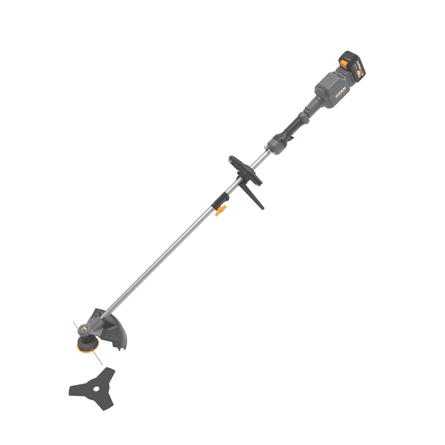 Titan TTT1203GBC 36V 1 x 4.0Ah Li-Ion TXP Brushless Cordless Brushcutter & Grass Trimmer (234AY)