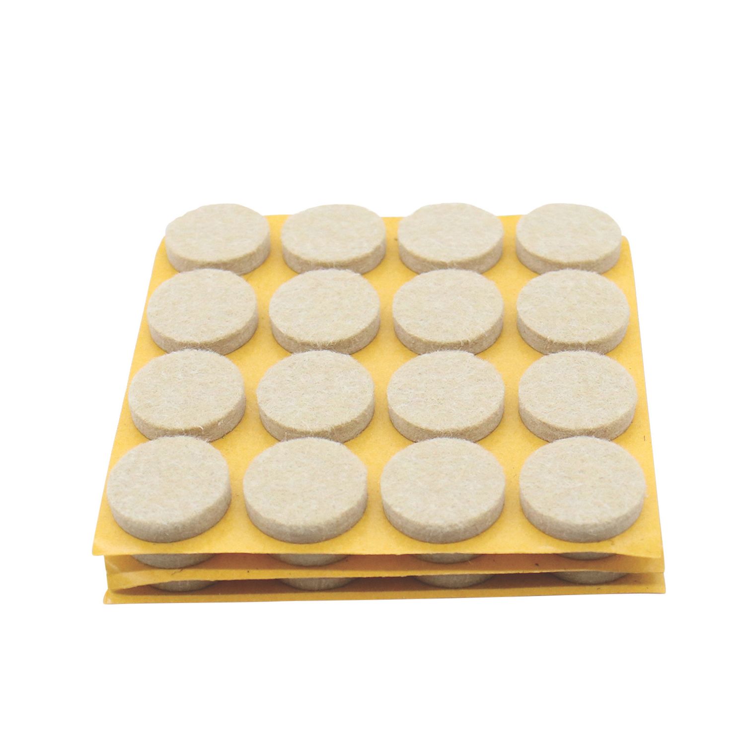 Essentials Beige Round Self-Adhesive Felt Pads 22mm x 22mm 80 Pack (234XG)