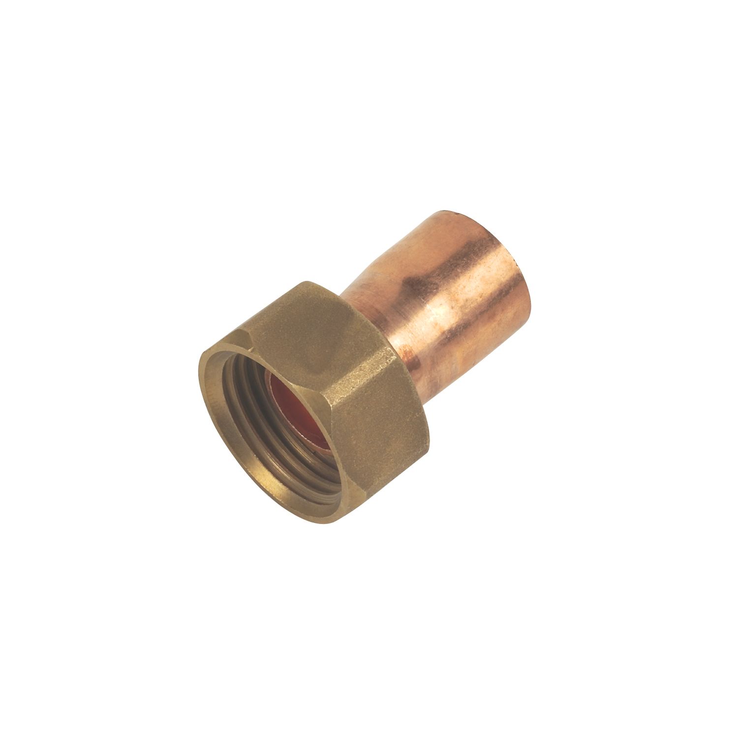 Flomasta Copper End Feed Straight Tap Connector 15mm x 1/2" (23555)