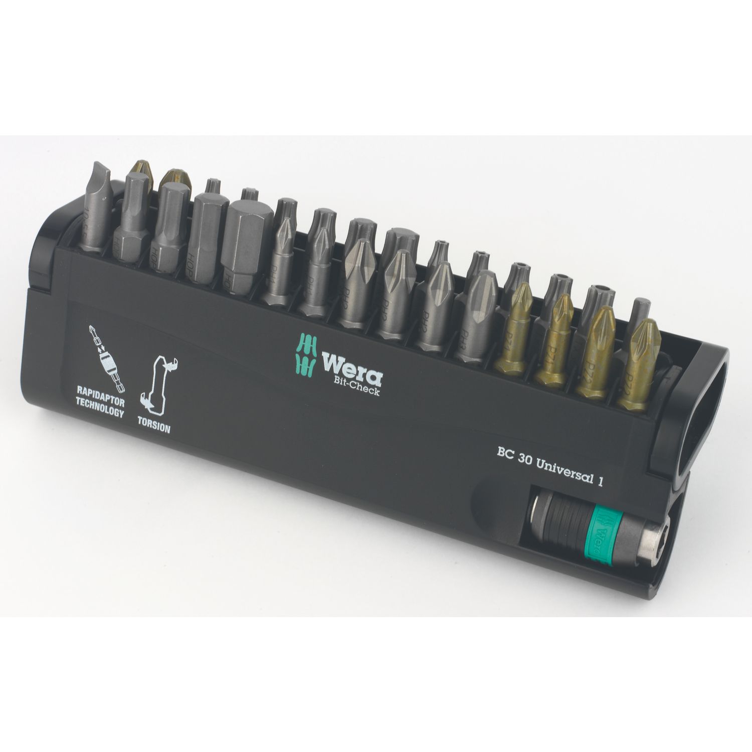 Wera Bit-Check 30 Universal 1 1/4" Hex Shank Mixed Bit Set 30 Pieces (236FW)