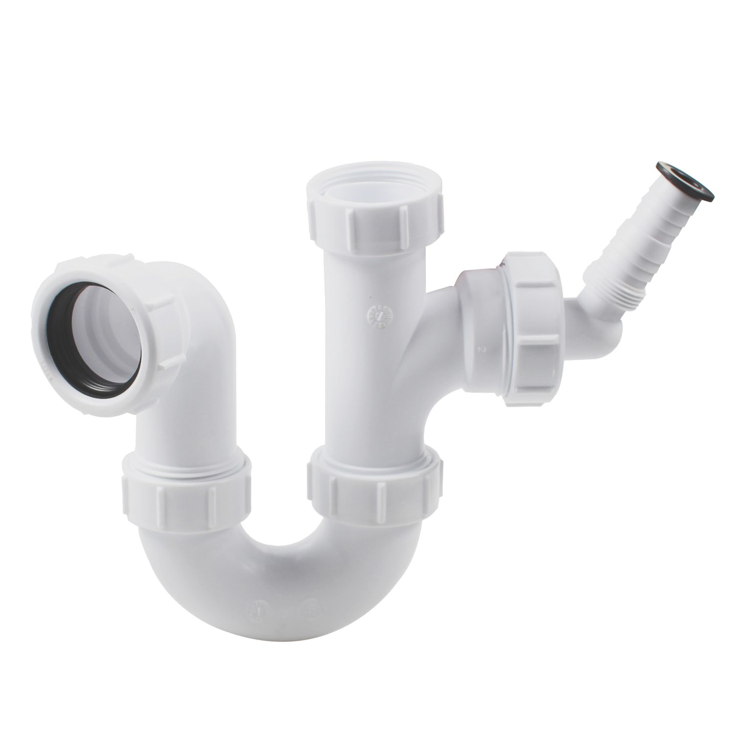 Flomasta P Trap w/ Single Appliance Inlet White 48mm (236JN)
