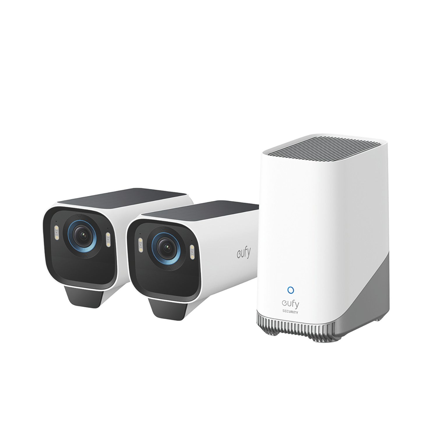 Eufy S3 Pro White Wireless Homebase 3 Security Camera System & 2 4K Indoor & Outdoor Cameras (240AG)