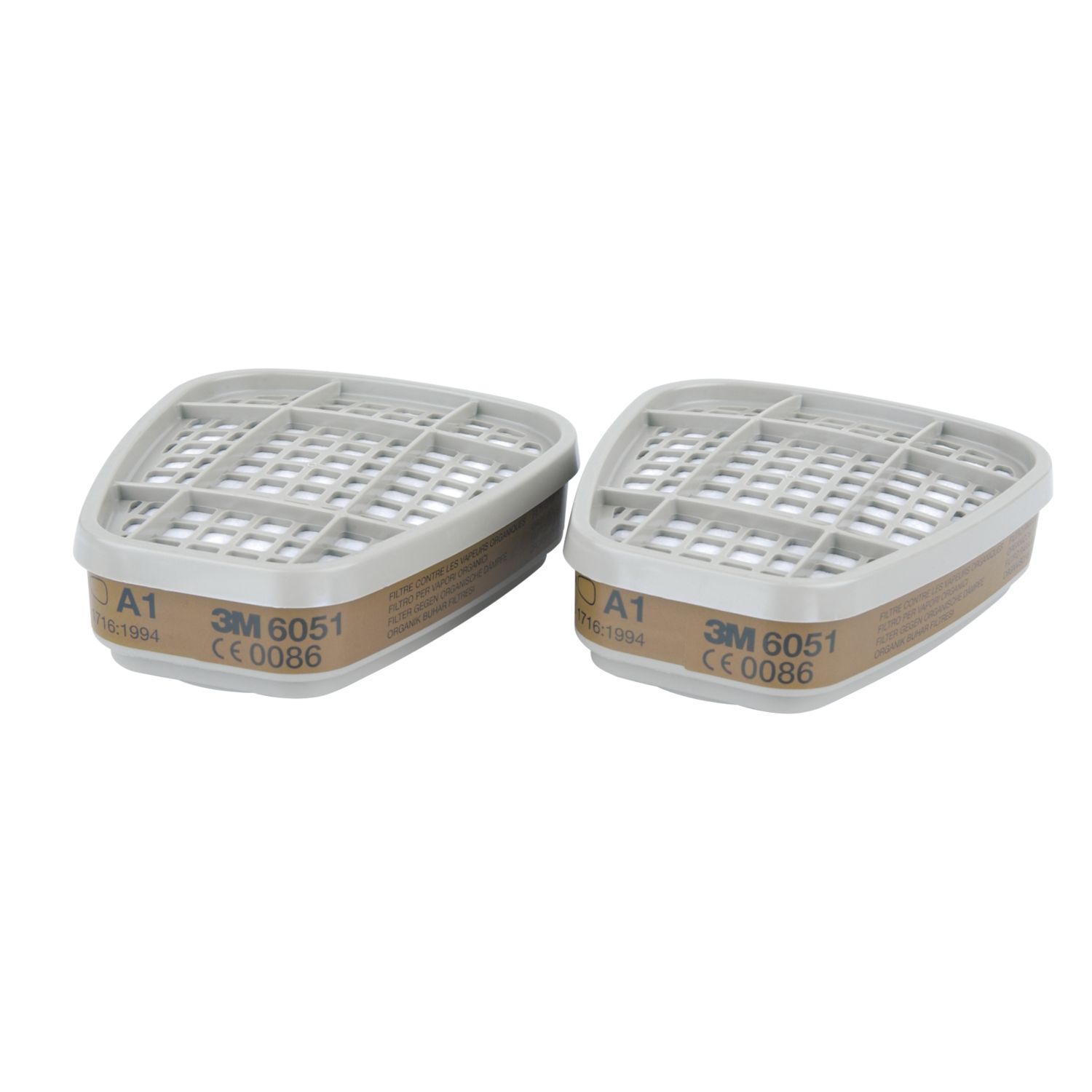 3M 6051 Reusable Respiratory Filters A1 2 Pack (2416G)