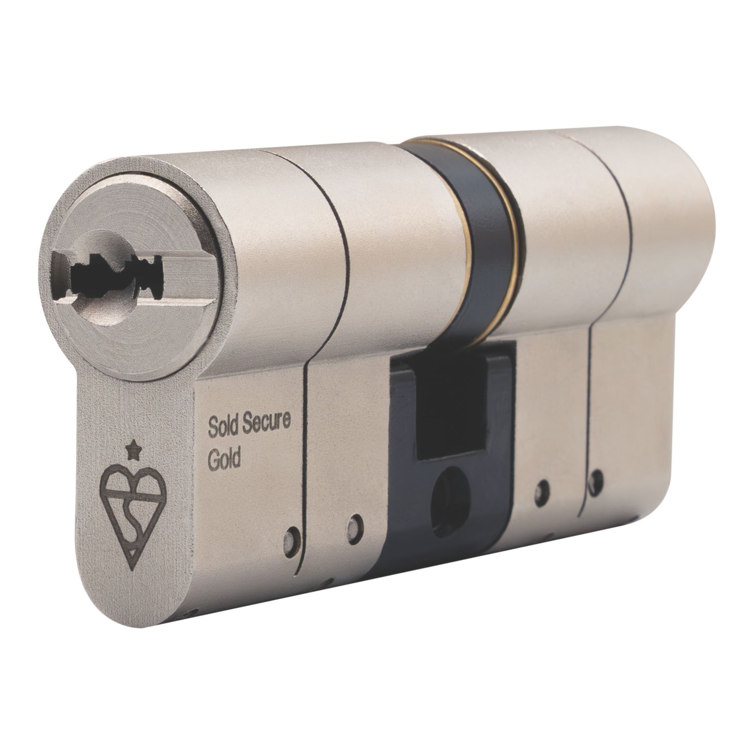 Smith & Locke Fire Rated 1 Star Double Cylinder Lock 35-35 (70mm) Satin Nickel (241YL)