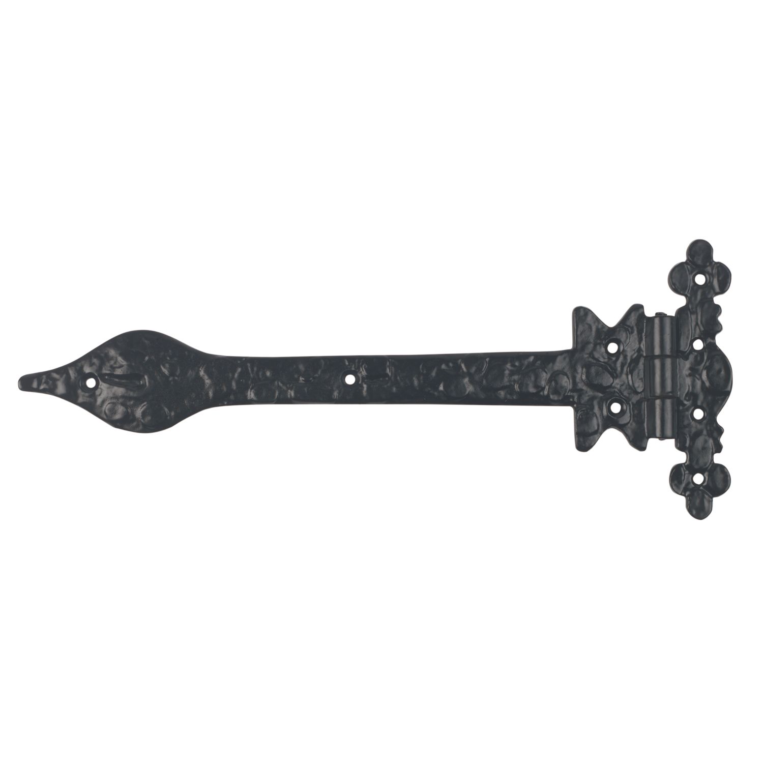 GateMate Black Straight Ornamental Tee Hinges 125mm x 12" x 300mm 2 Pack (241YV)