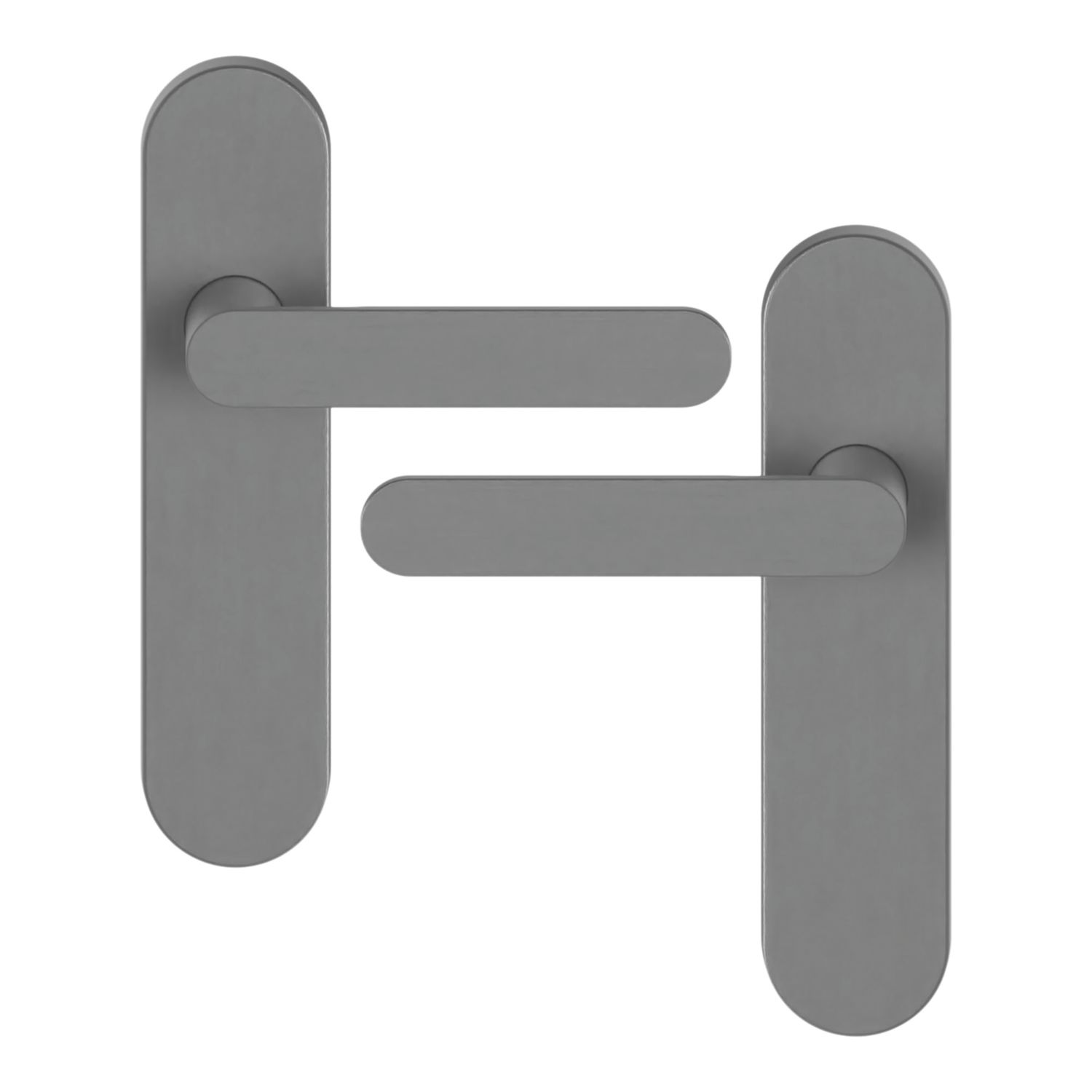 Cooke & Lewis Maugan Lever on Backplate Door Handles Pair Titanium (243CM)