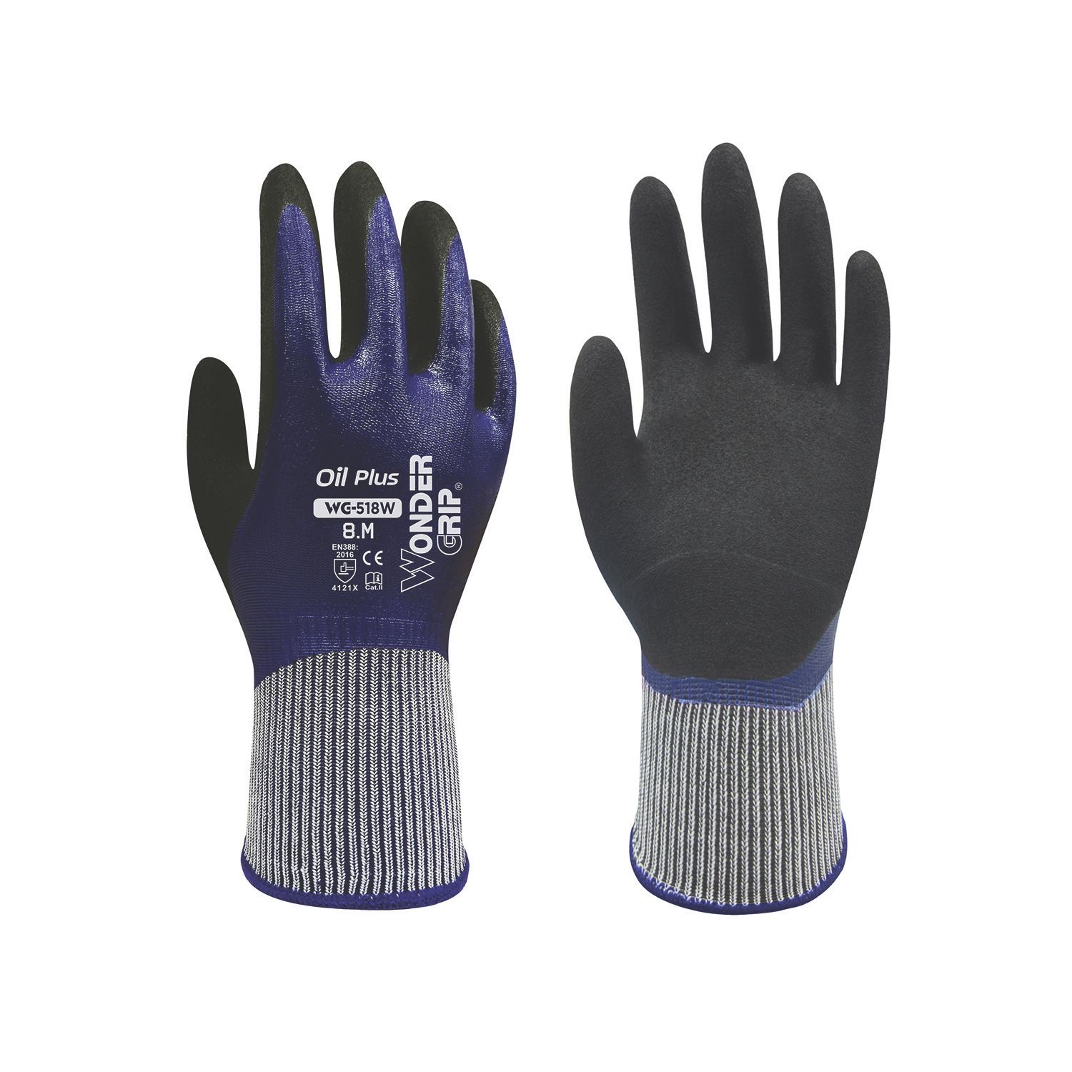 Wonder Grip WG-518W Oil Plus Gloves Purple Medium (244VJ)
