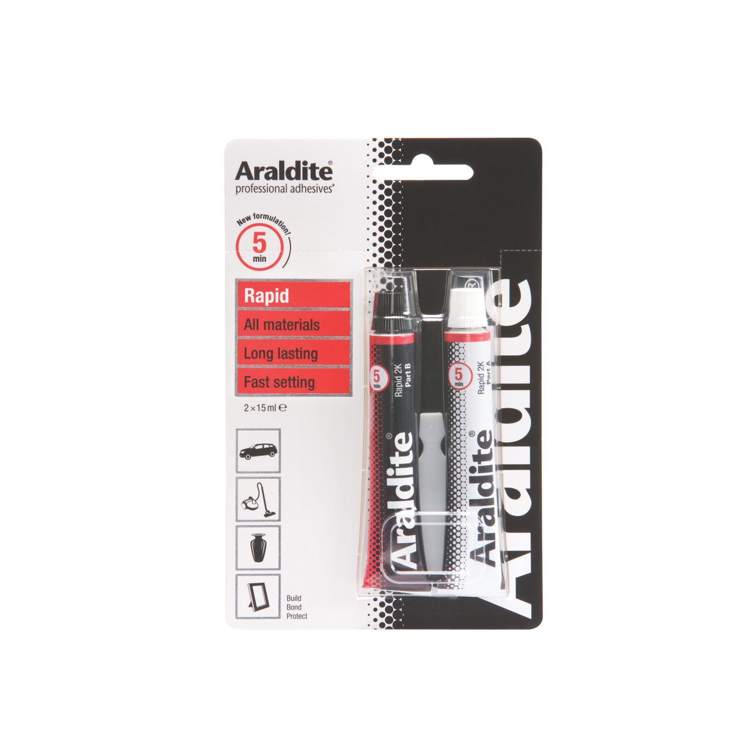 Araldite 2-Part Epoxy Adhesive Tubes Opaque 2 x 15ml (2457H)