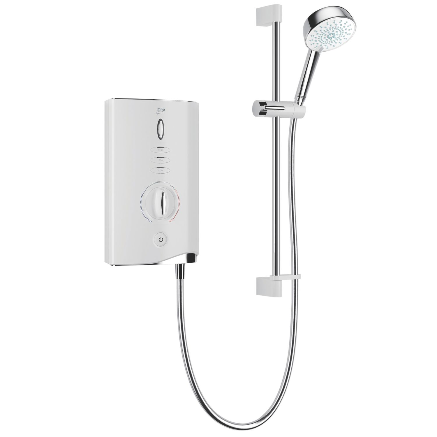 Mira Sport Max with Airboost White/Chrome 10.8kW Electric Shower (245PM)