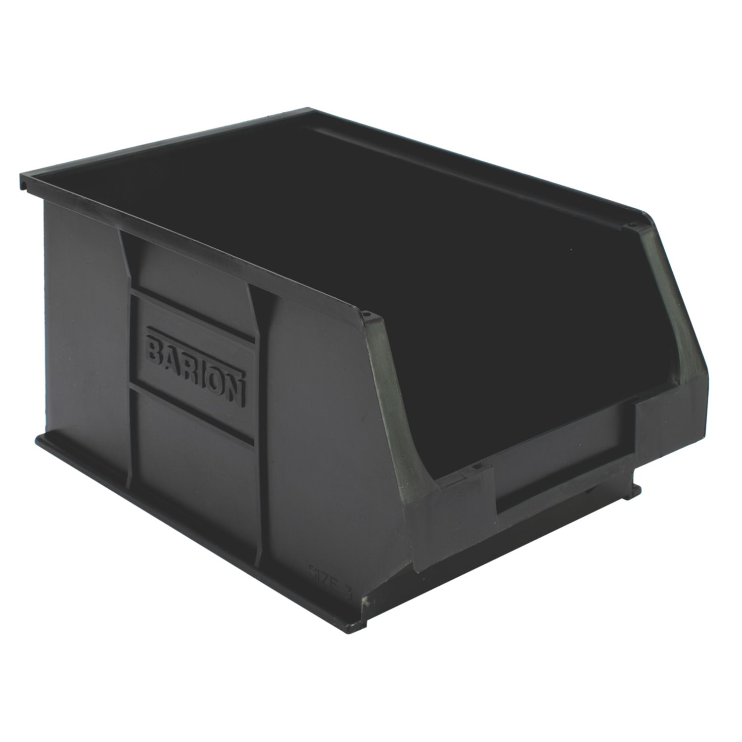 Barton TC3 Semi-Open-Fronted Recycled Storage Containers 4.6Ltr Black 10 Pack (245VH)