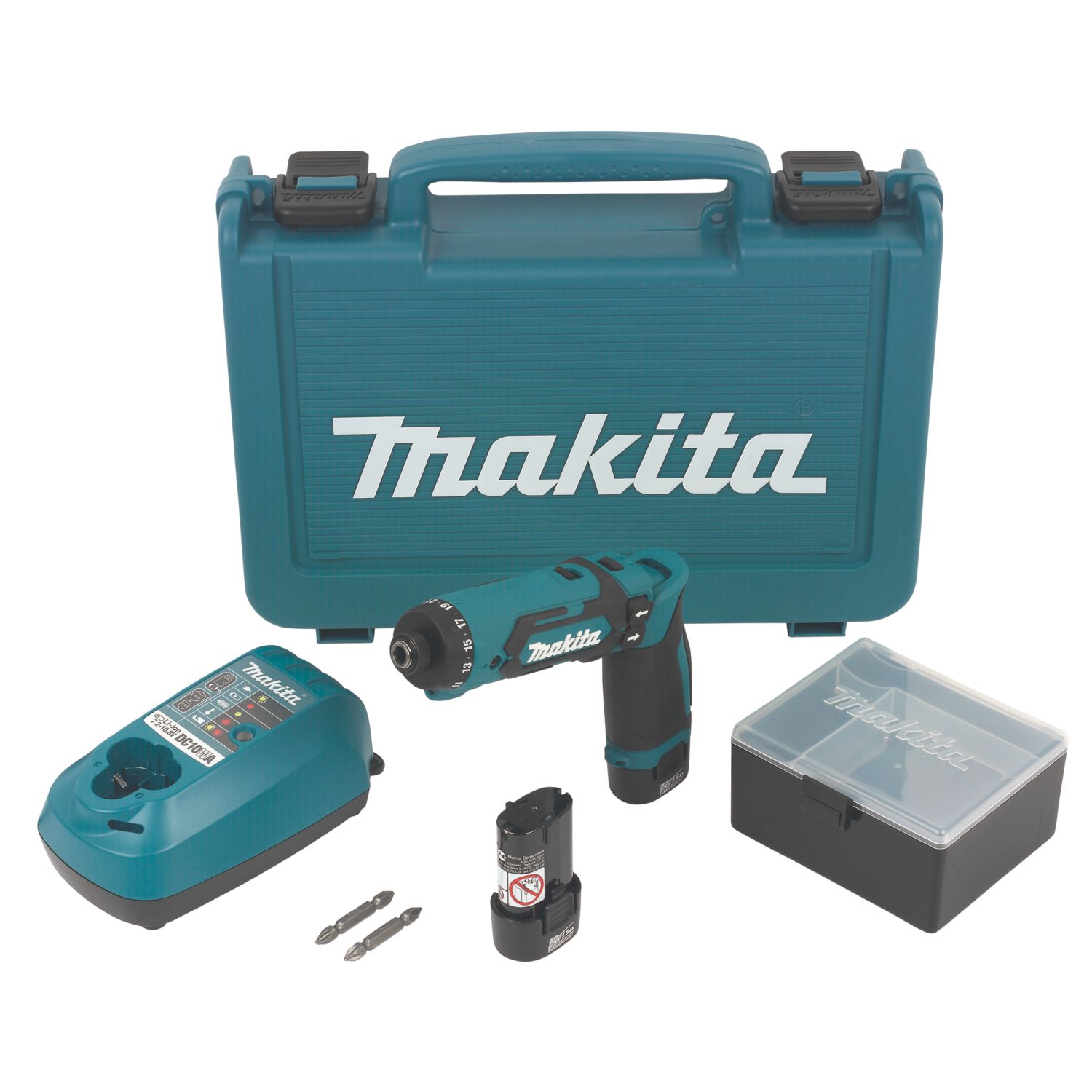 Makita DF012DSE 7.2V 2 x 1.5Ah Li-Ion Cordless Pencil Drill Driver (245XJ)