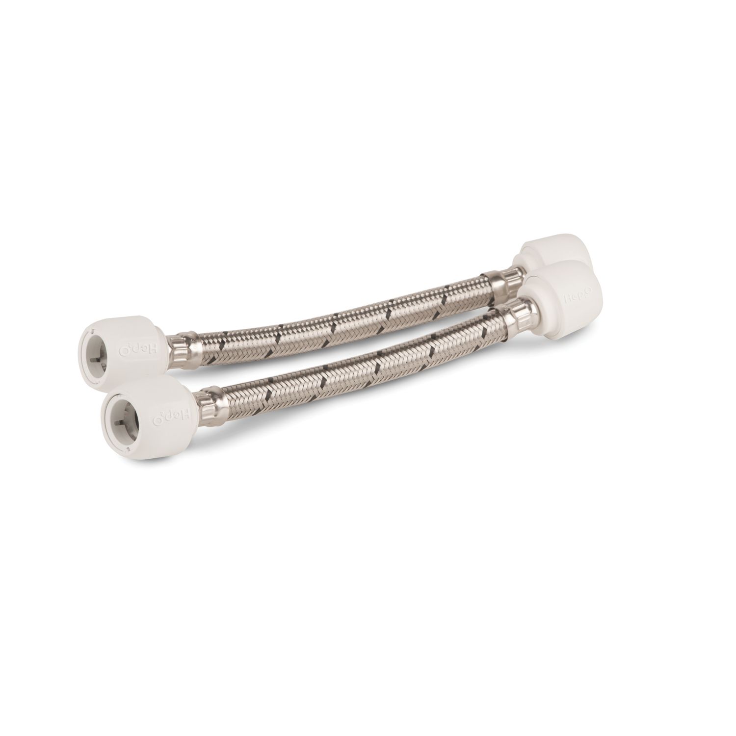 Hep2O Push-Fit Connection Flexible Tap Connectors 22mm x 22mm x 500mm 2 Pack (2463R)