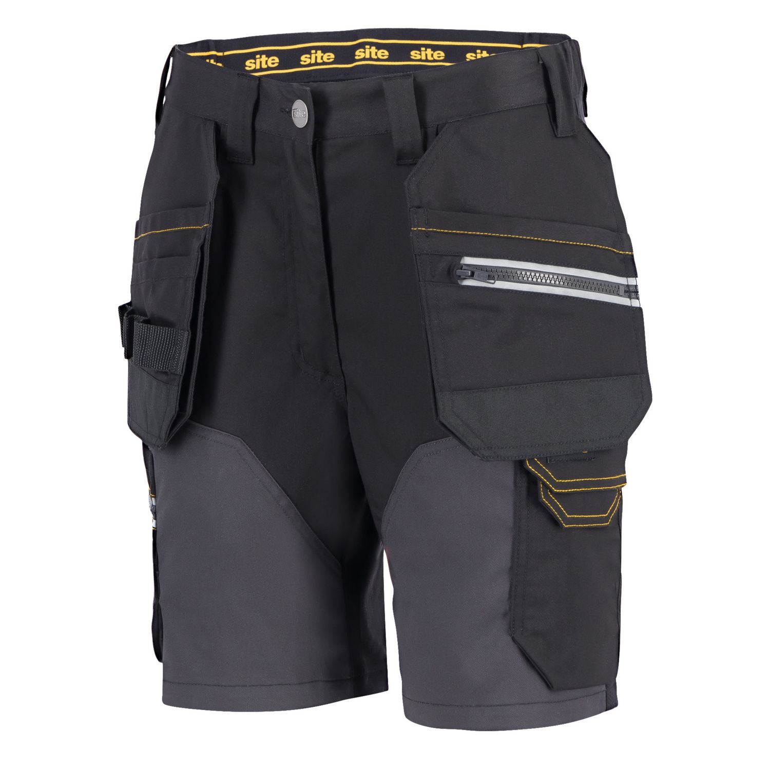 Site Kilani Womens Shorts Black/Grey Size 18 (246KC)