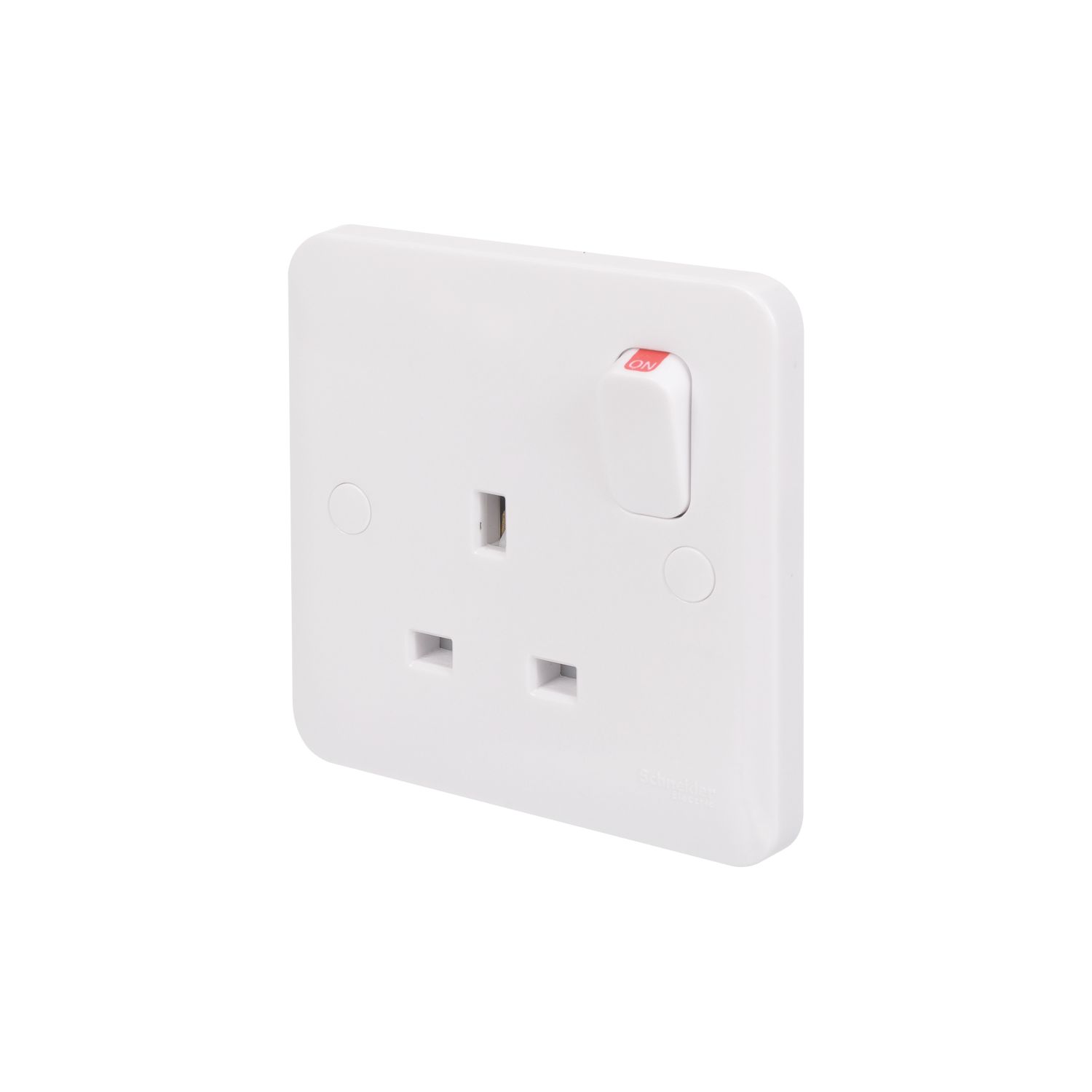 Schneider Electric Lisse 13A 1-Gang SP Switched Plug Socket White (2470J)