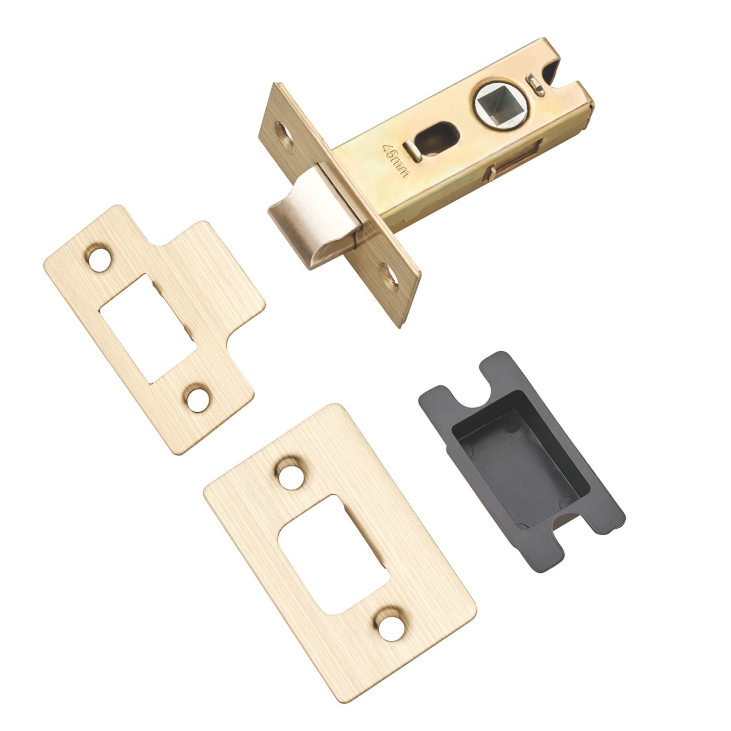 Designer Levers Antique Brass Tubular Bolt-Thru Latch 64mm Case - 45mm Backset (247KK)