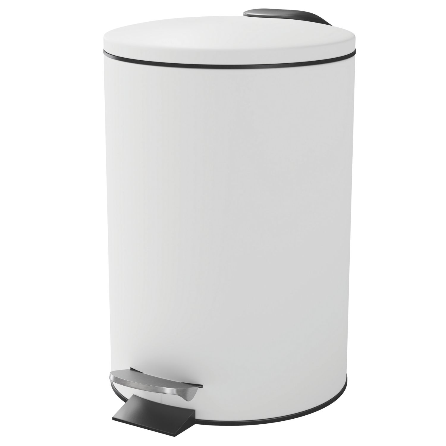 Koros Pedal Bin White Gloss 3Ltr (247RE)