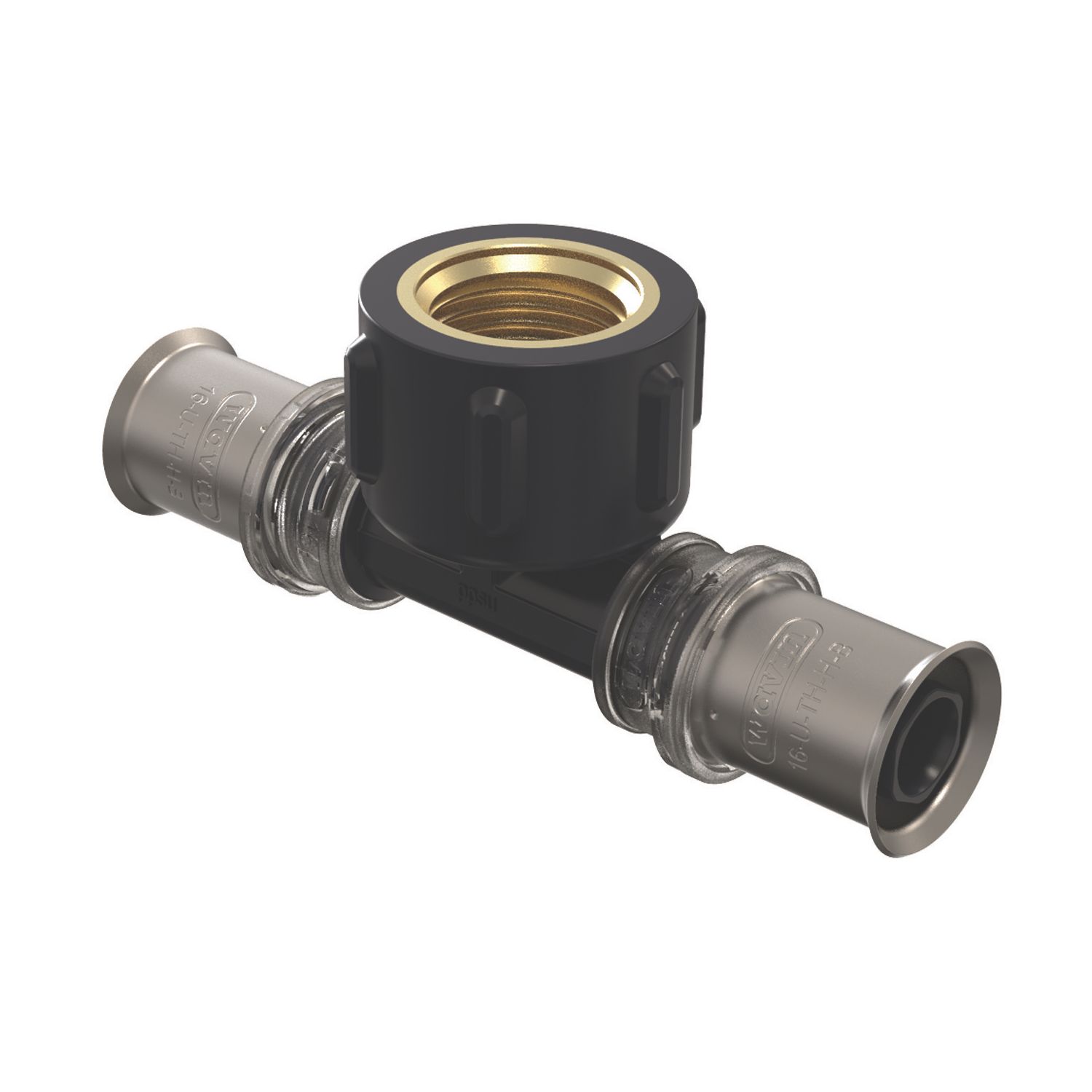 Wavin Tigris K5 Multi-Layer Composite Press-Fit Adapting One-Sided Female Tees 16mm x 0.5" x 16mm 10 Pack (248RM)