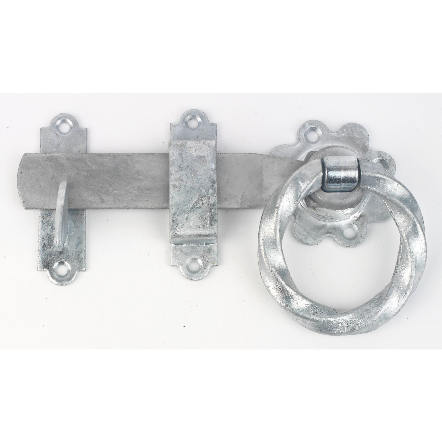 GateMate Twisted Ring Gate Latch Silver 150mm (248YV)