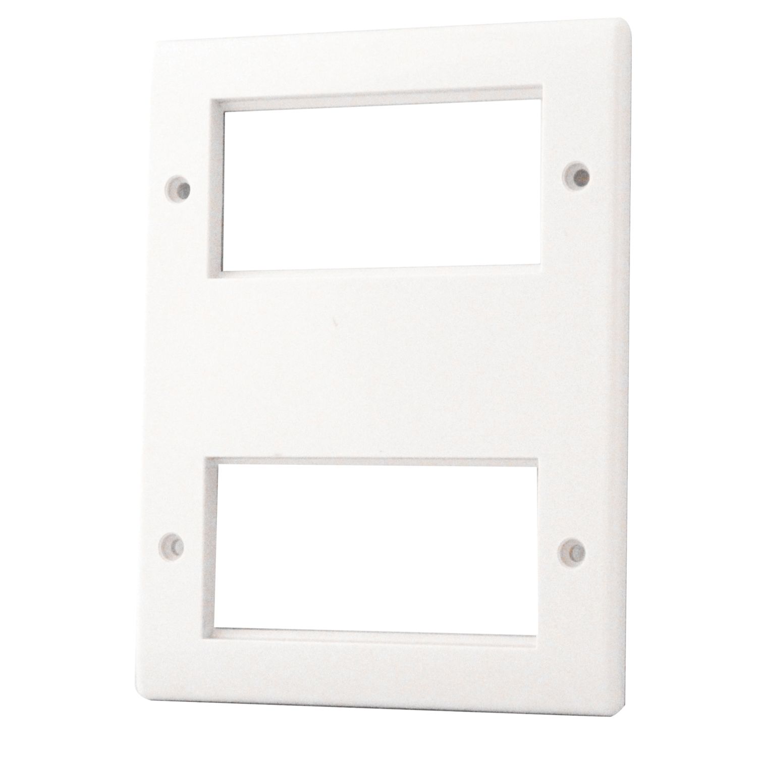 British General 8-Module Modular Faceplate White (2491F)