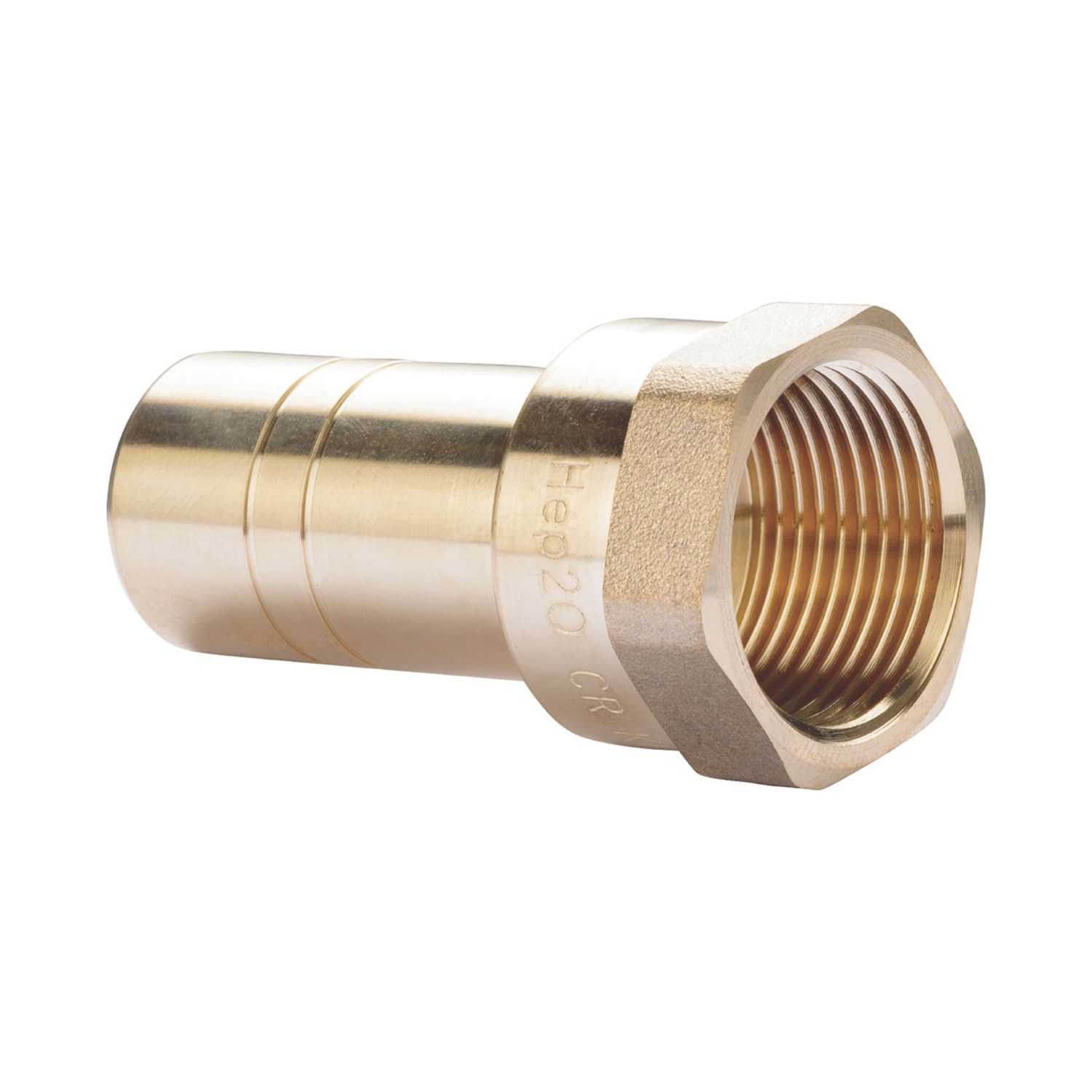 Hep2O Plastic Push-Fit Adapting Keyless Spigot Female Coupler 22mm x 3/4" (249RE)