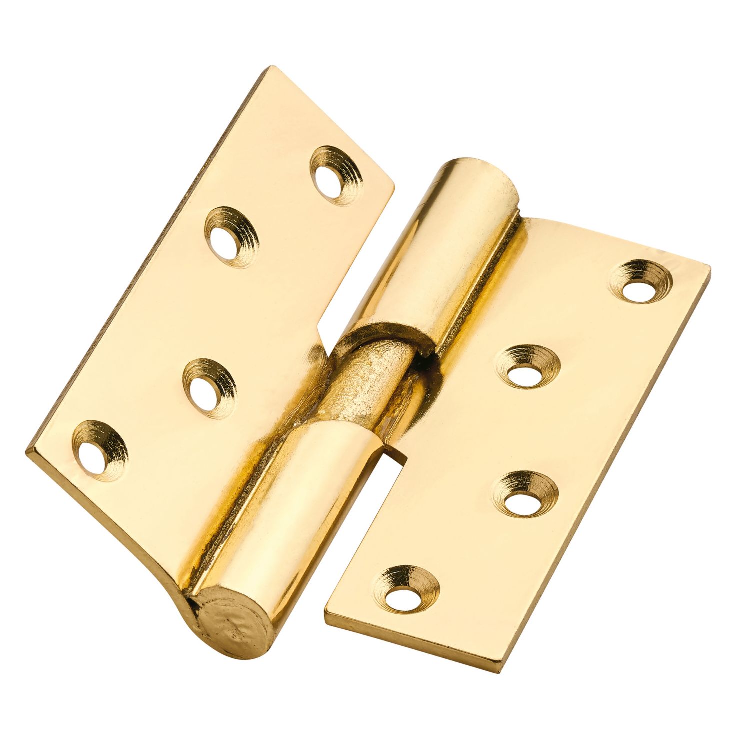 Smith & Locke Polished Brass Rising Butt Hinges 100mm x 84mm 2 Pack (250TL)