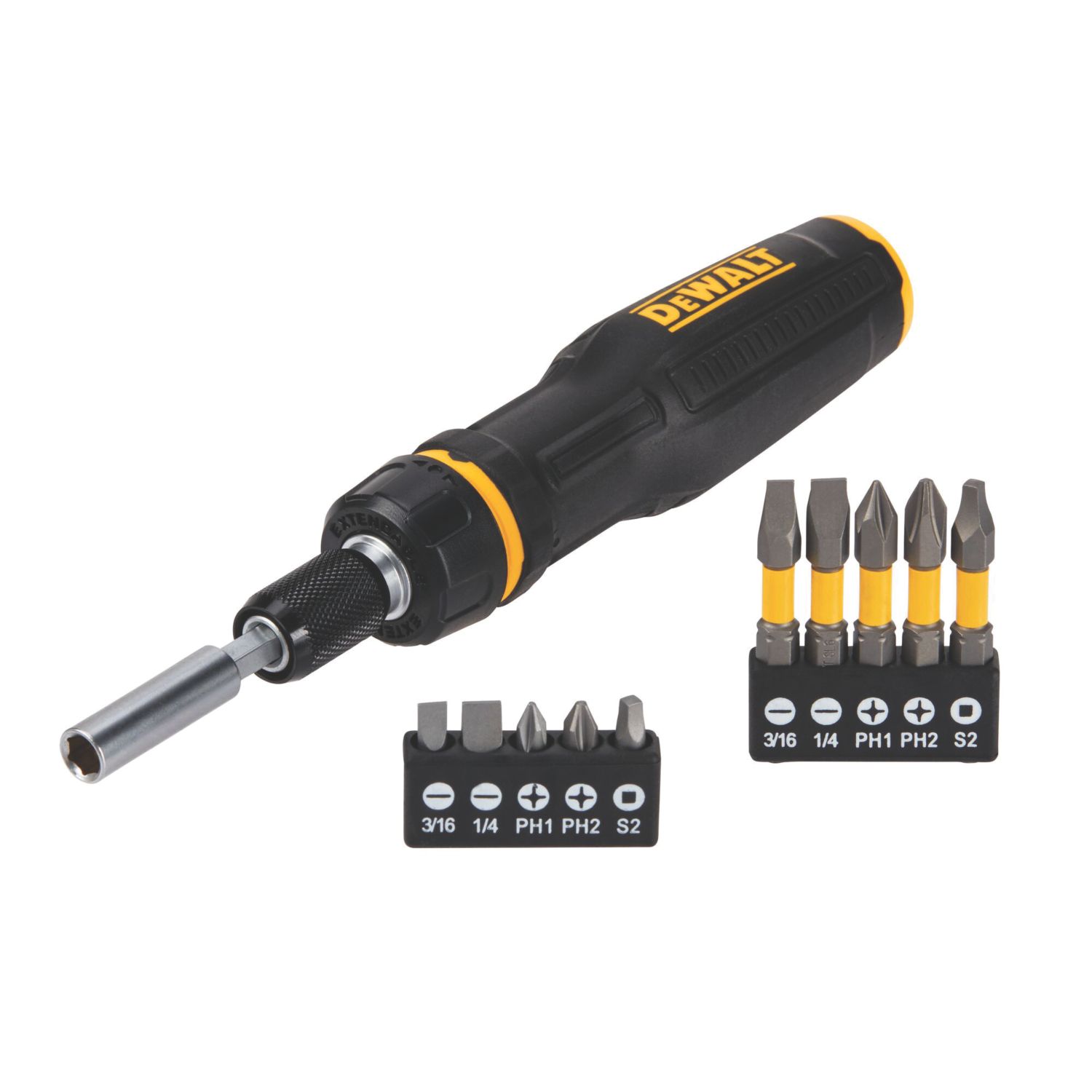 DEWALT DWHT68001-0 Ratchet MaxFit Telescopic Multi-Bit Screwdriver Set 11 Pieces (253XR)