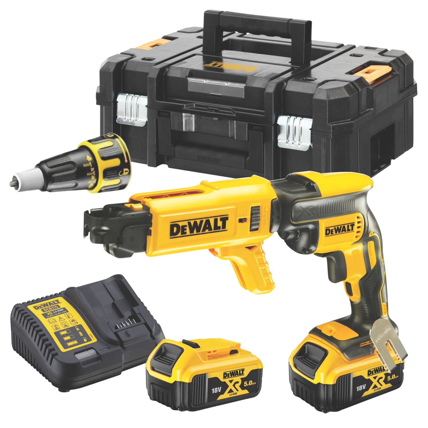 DeWalt DCF620P2K-GB 18V 2 x 5.0Ah Li-Ion XR Brushless Cordless Collated Drywall Screwdriver (254HP)