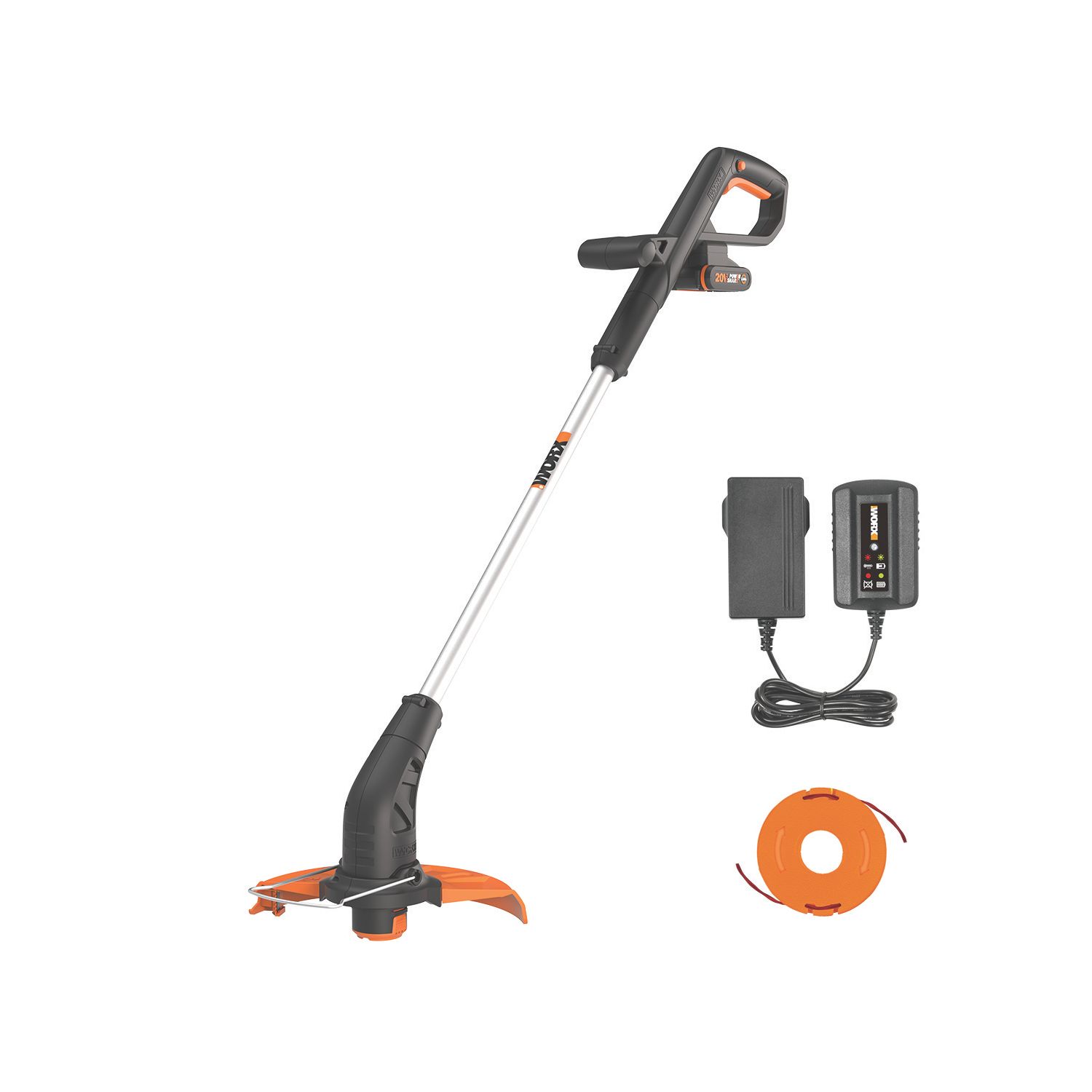 Worx WG157E 20V 1 x 2.0Ah Lithium PowerShare Cordless Grass Trimmer (255HA)