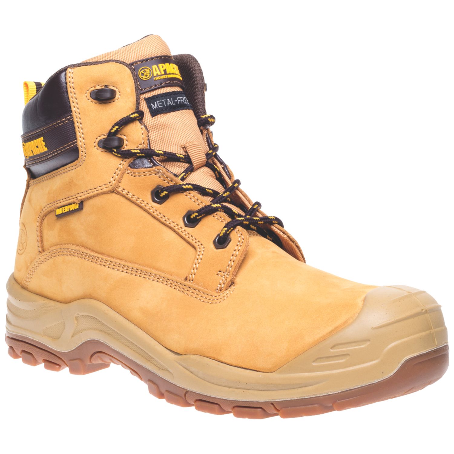 Apache ATS Arizona Size 12 Honey Waterproof Safety Boots (255JH)