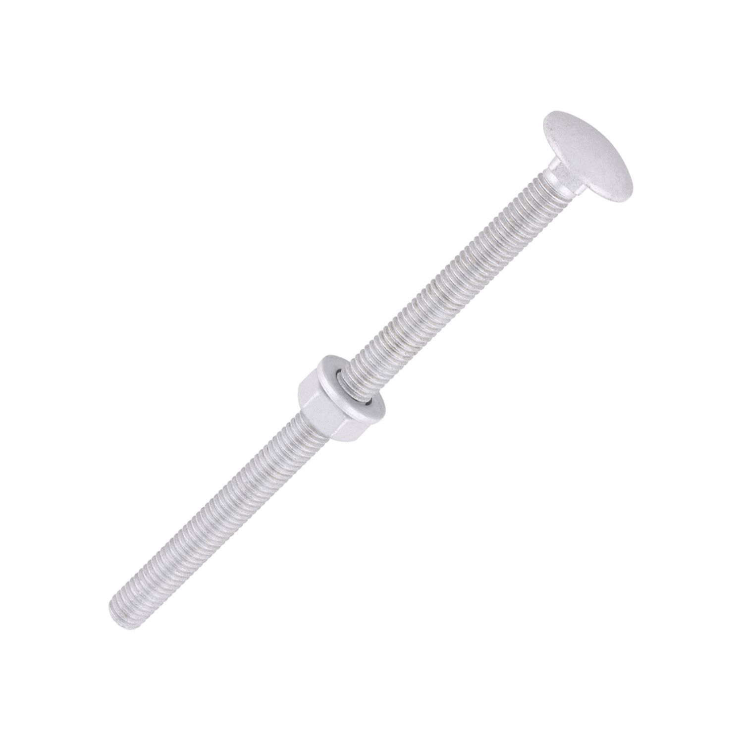 Timco Exterior Coach Bolts Carbon Steel Organic Silver Coating M6 x 100mm 10 Pack (257KG)