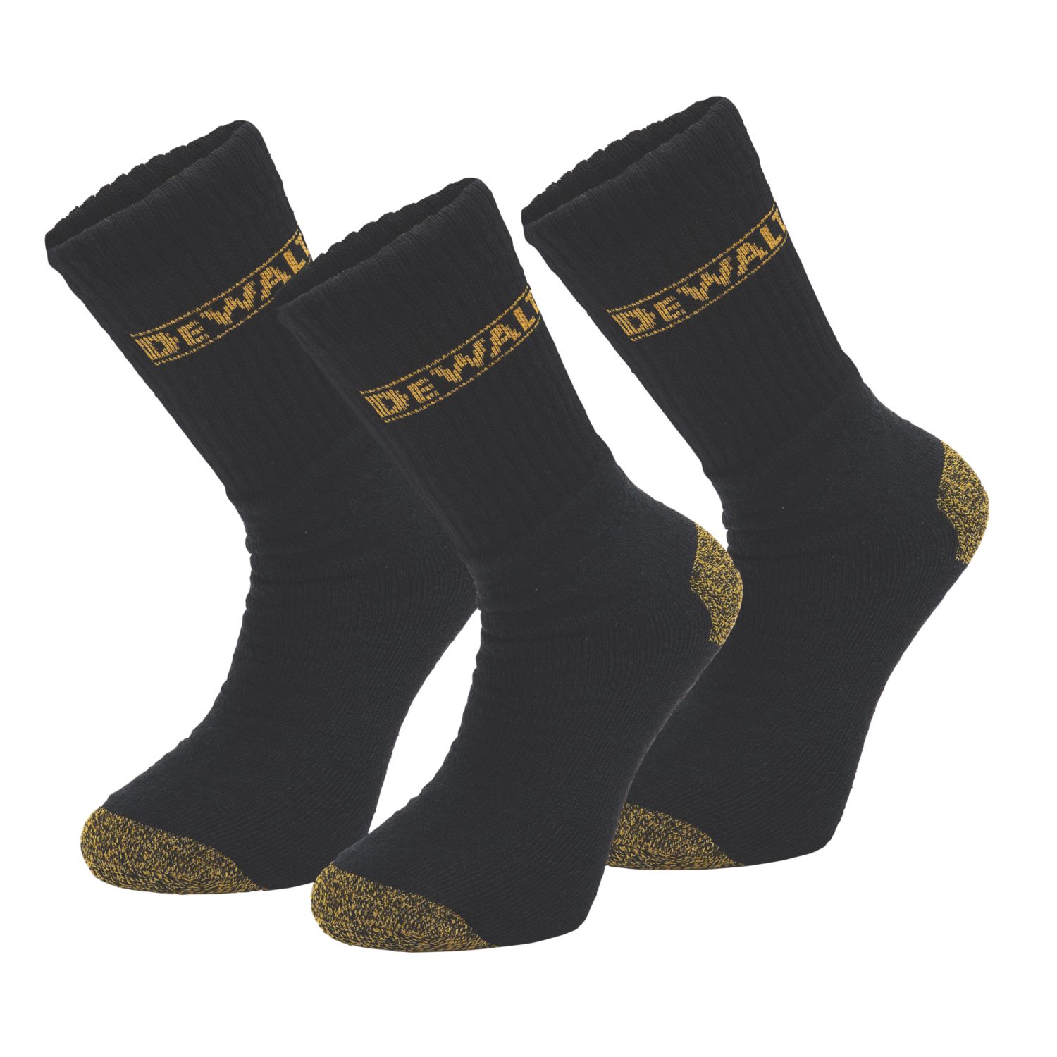 DEWALT 3PP Socks Black 6-11 3 Pairs (257VG)