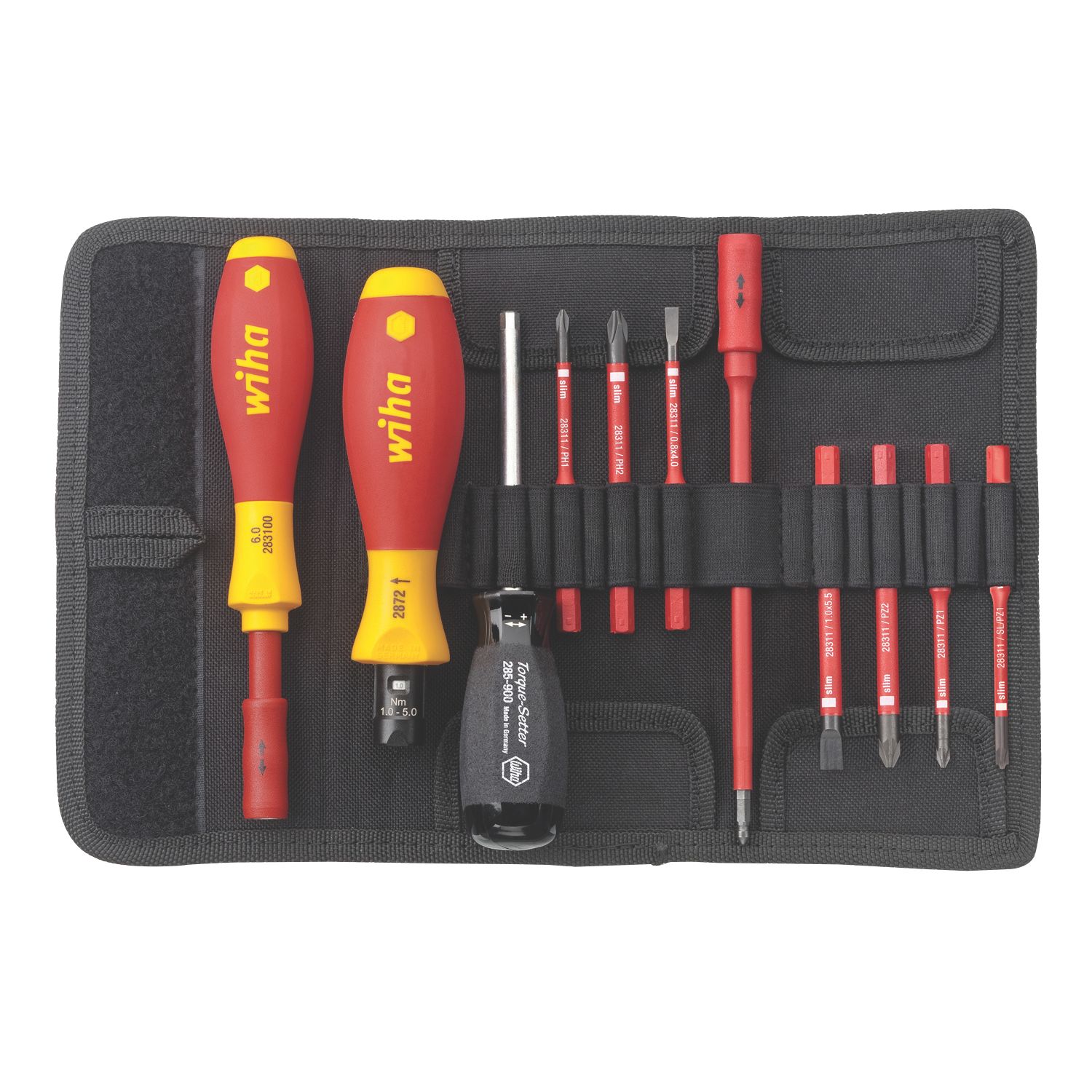 Wiha TorqueVario VDE Interchangeable Torque Screwdriver Set 1-5Nm 11 Pcs (2581K)