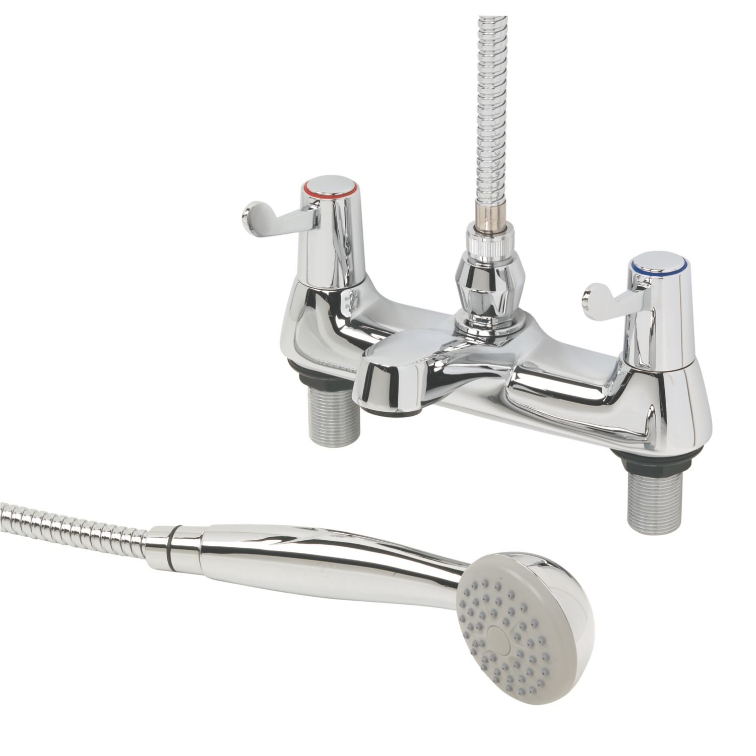 Commercial Chrome 100mm Lever Bath Shower Mixer Tap (25843)