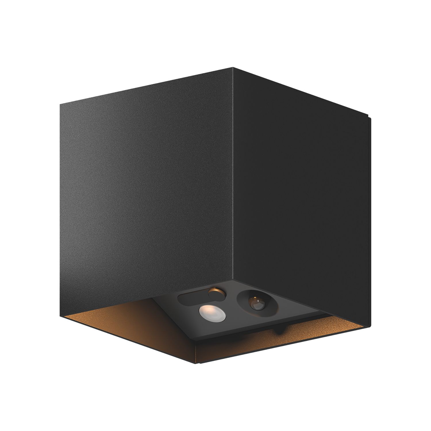 Calex Volterra Indoor & Outdoor Rechargeable LED Up & Downlight With PIR Sensor Black 170lm (261CX)