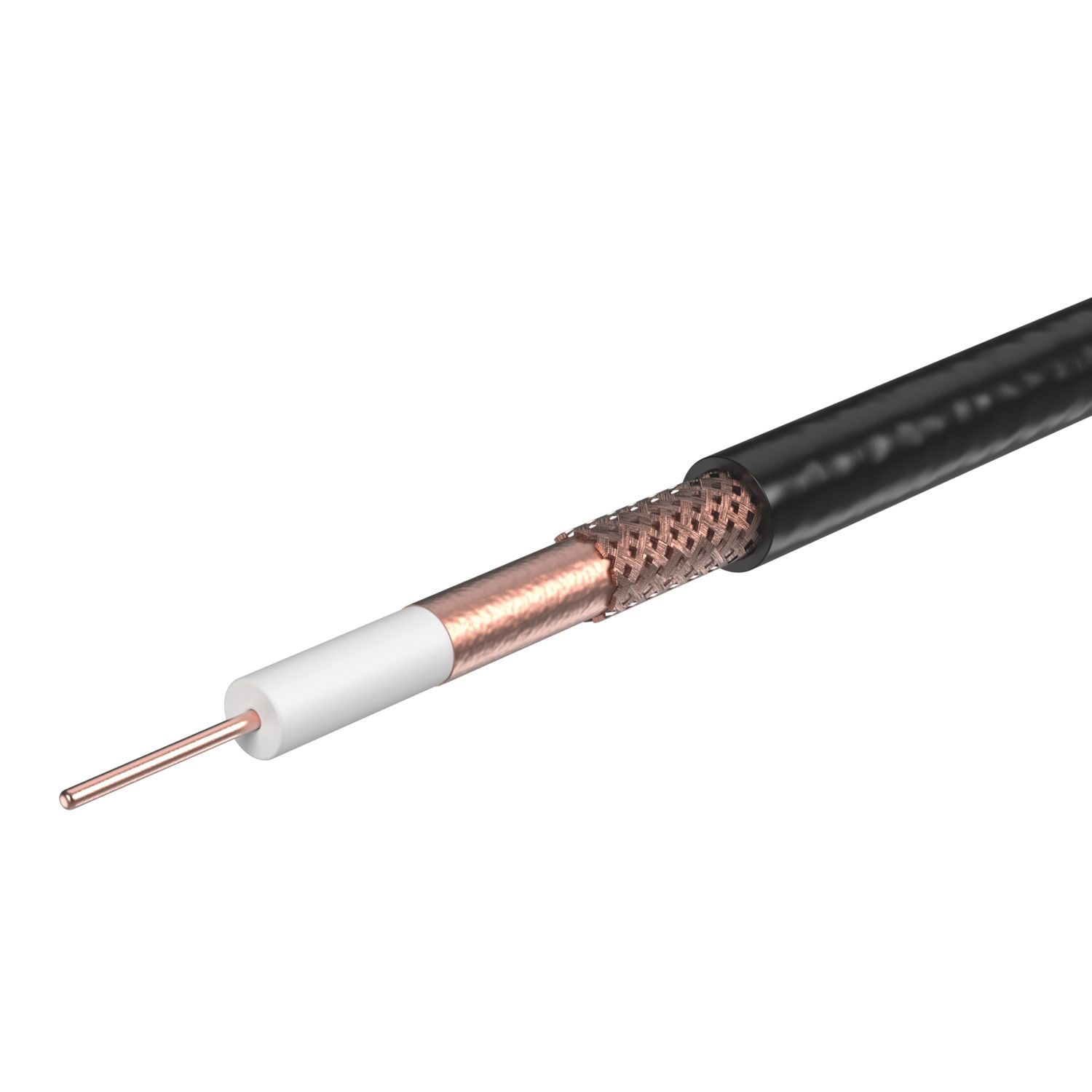 Labgear PF100 Black 1-Core Round Coaxial Cable 100m Coil (263CL)