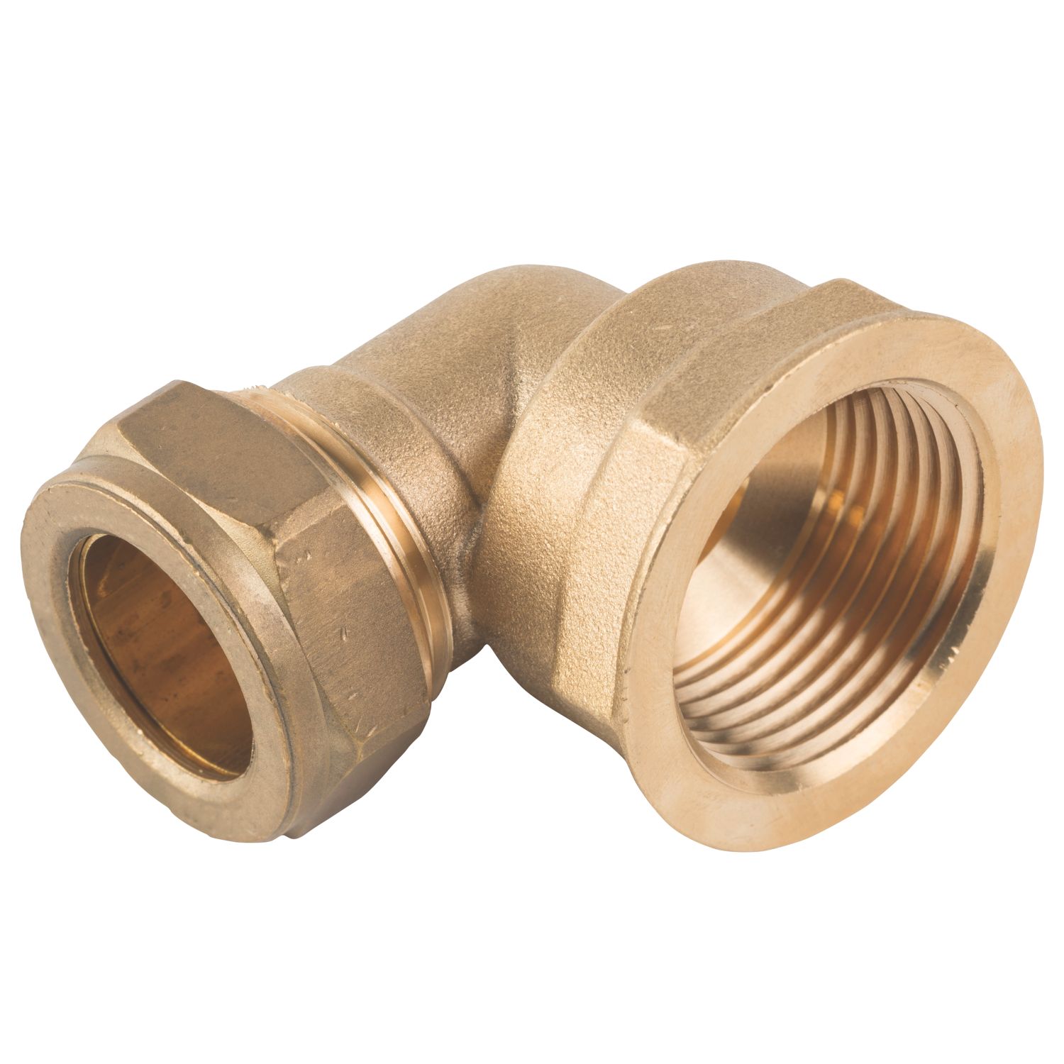 Midbrass Brass Compression Reducing 90° Female Iron Elbow 1" x 3/4" (263HP)