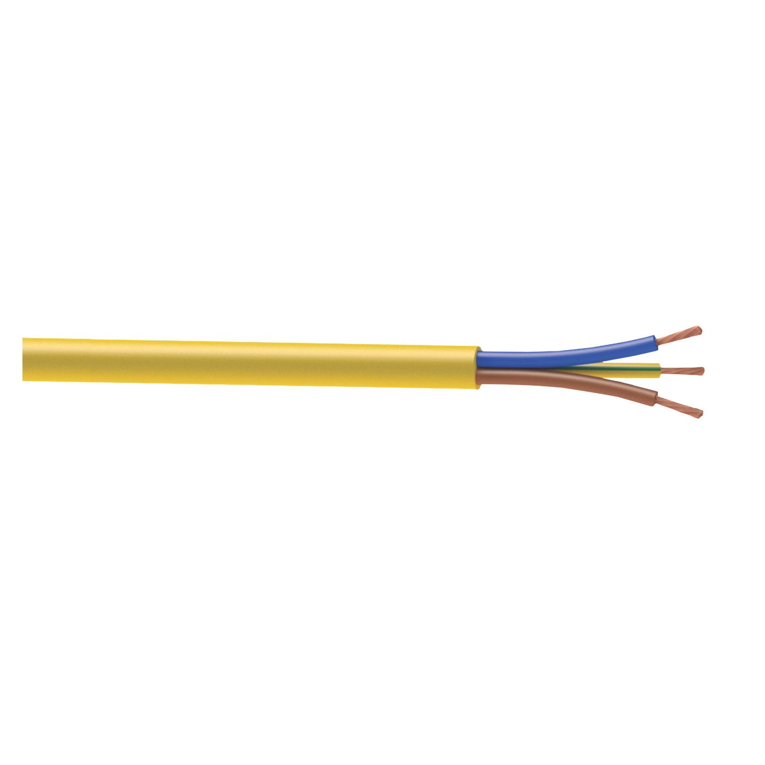 Time 3183YAG Yellow 3-Core 1.5mm² Flexible Cable 50m Drum (263JY)