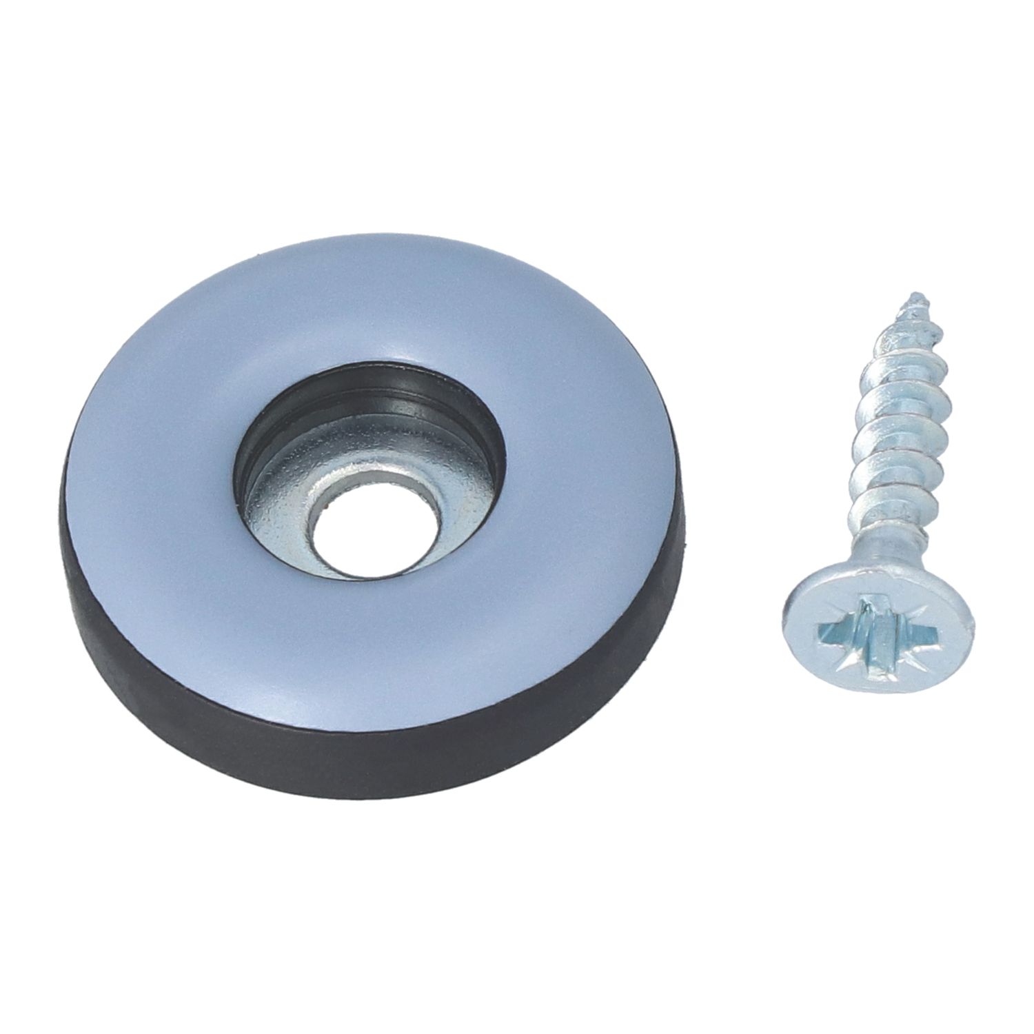 Fix-O-Moll Grey Round Screwed Easy Gliders 22mm x 22mm 50 Pack (263XX)