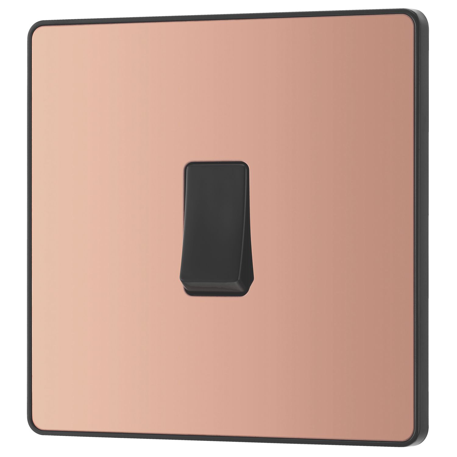British General Evolve 20 A 16AX 1-Gang 2-Way Light Switch Copper with Black Inserts (264PY)