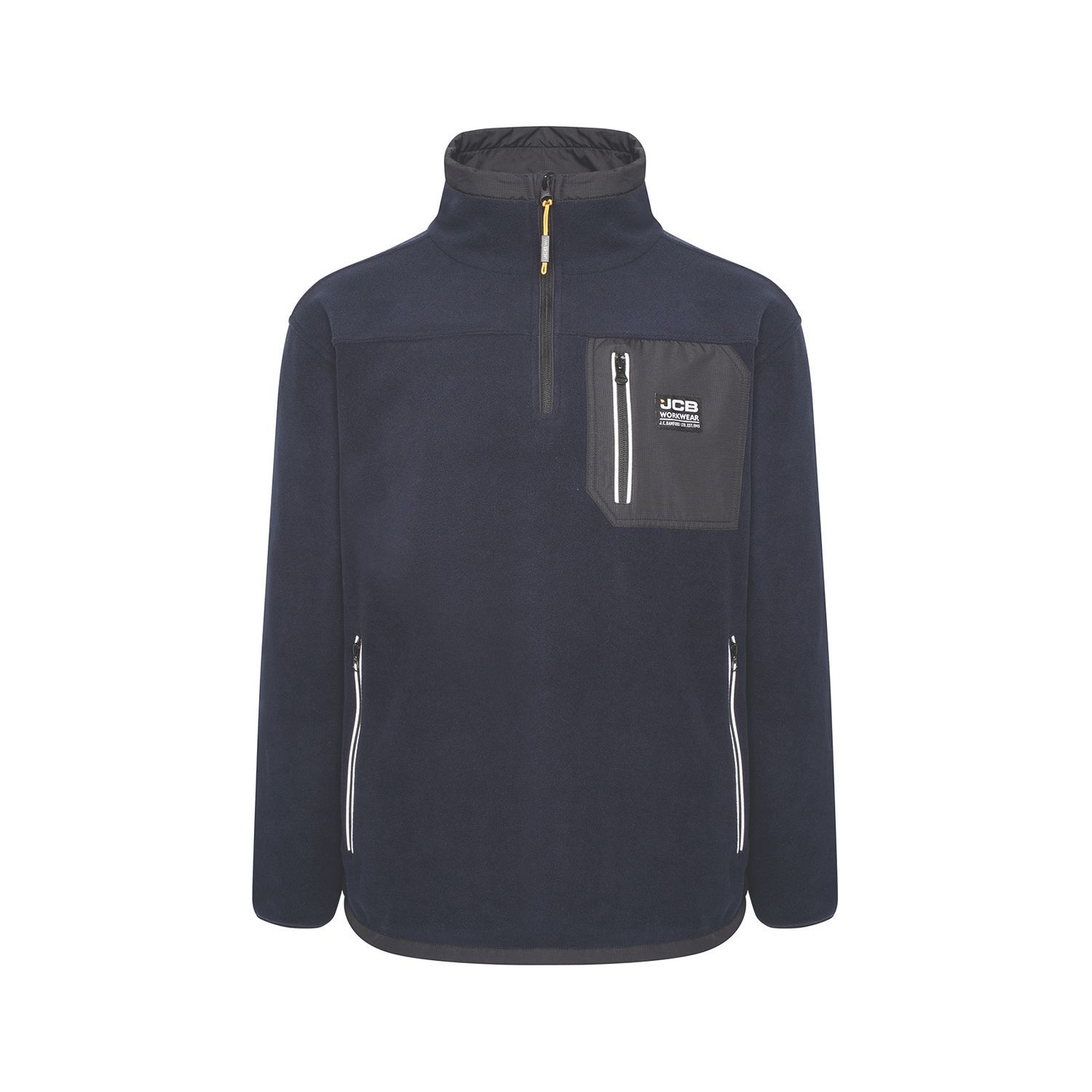 JCB Trade 1/4 Zip Tech Fleece Navy Small 38-40" Chest (264RX)